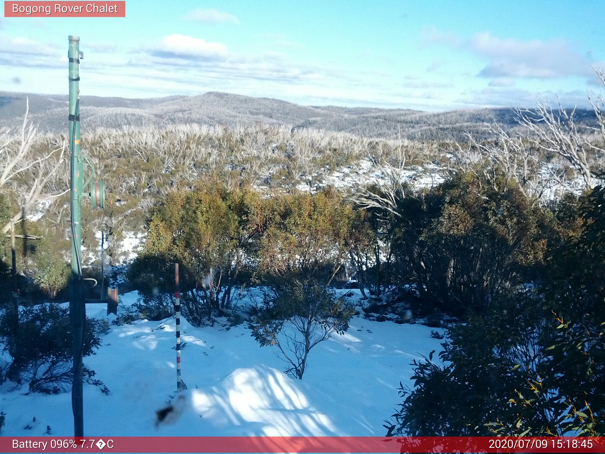 Bogong Web Cam 3:18pm Thursday 9th of July 2020