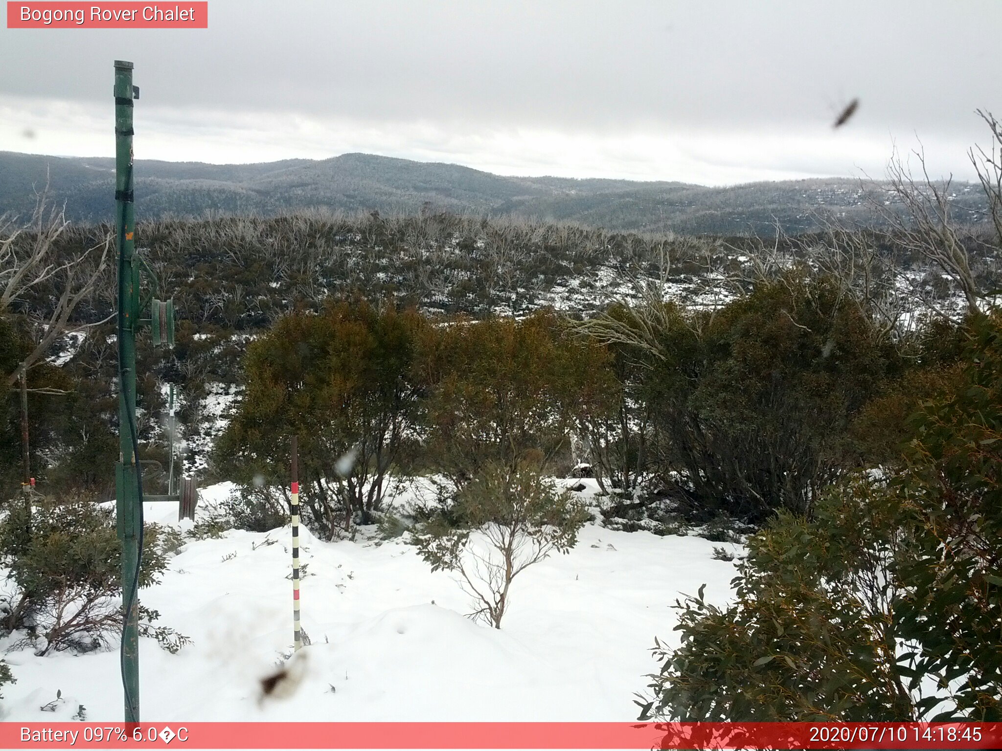 Bogong Web Cam 2:18pm Friday 10th of July 2020