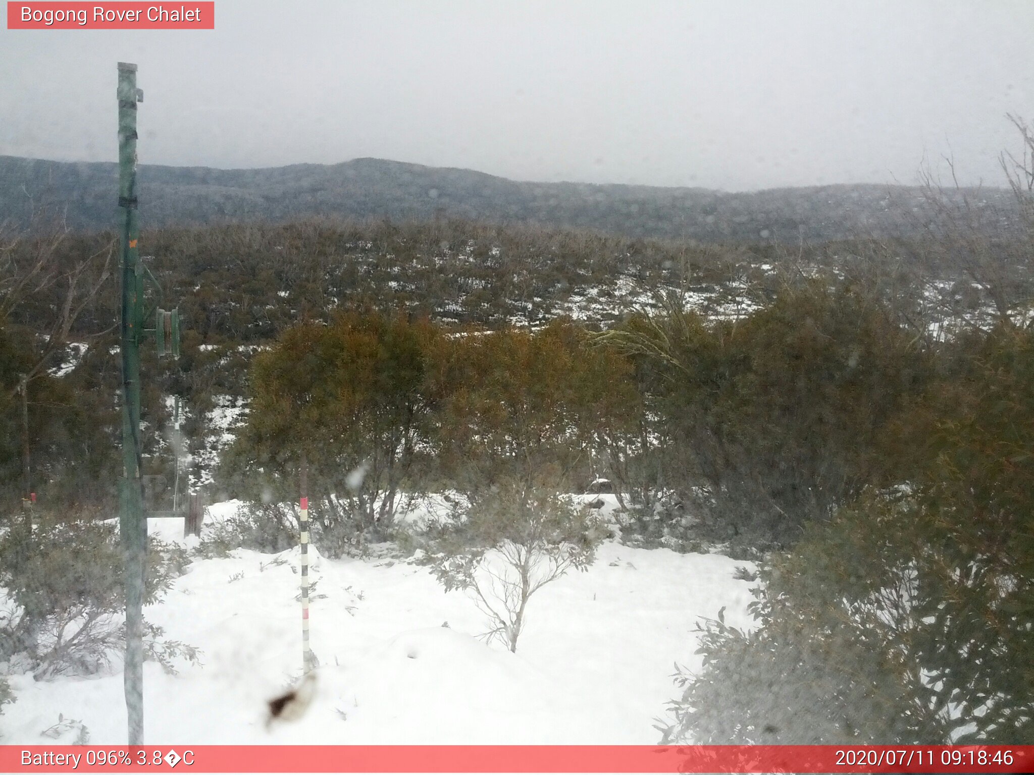 Bogong Web Cam 9:18am Saturday 11th of July 2020