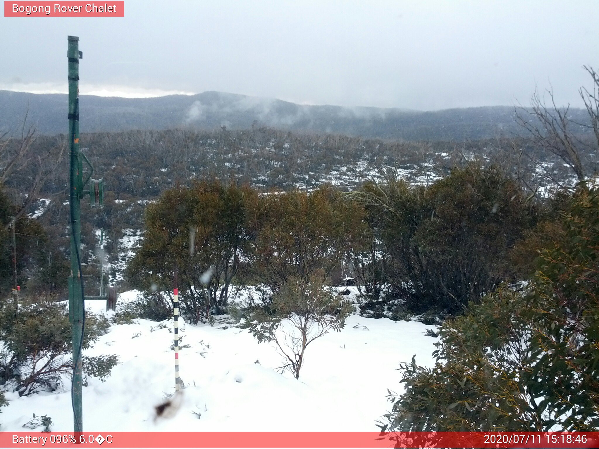 Bogong Web Cam 3:18pm Saturday 11th of July 2020