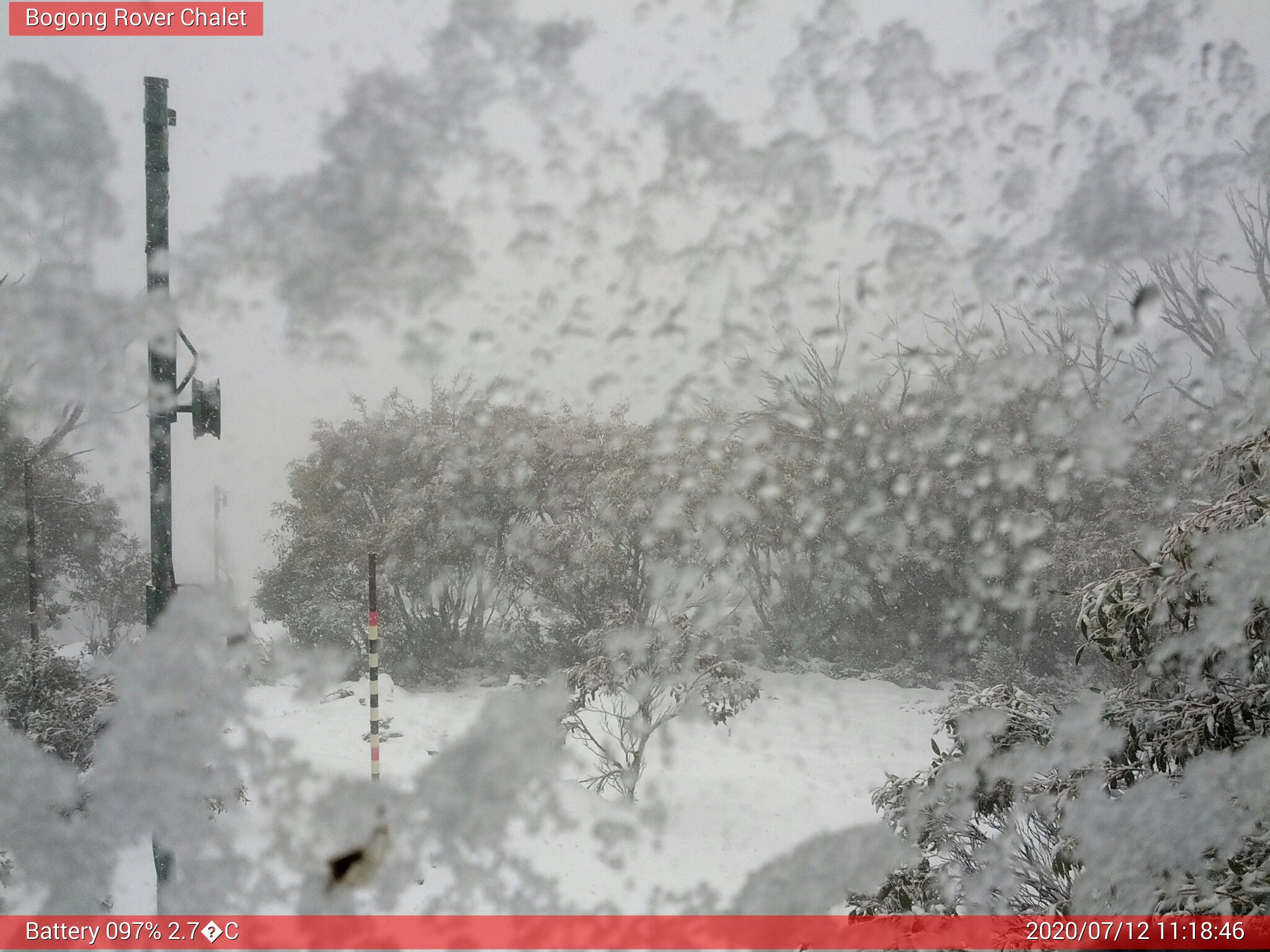 Bogong Web Cam 11:18am Sunday 12th of July 2020