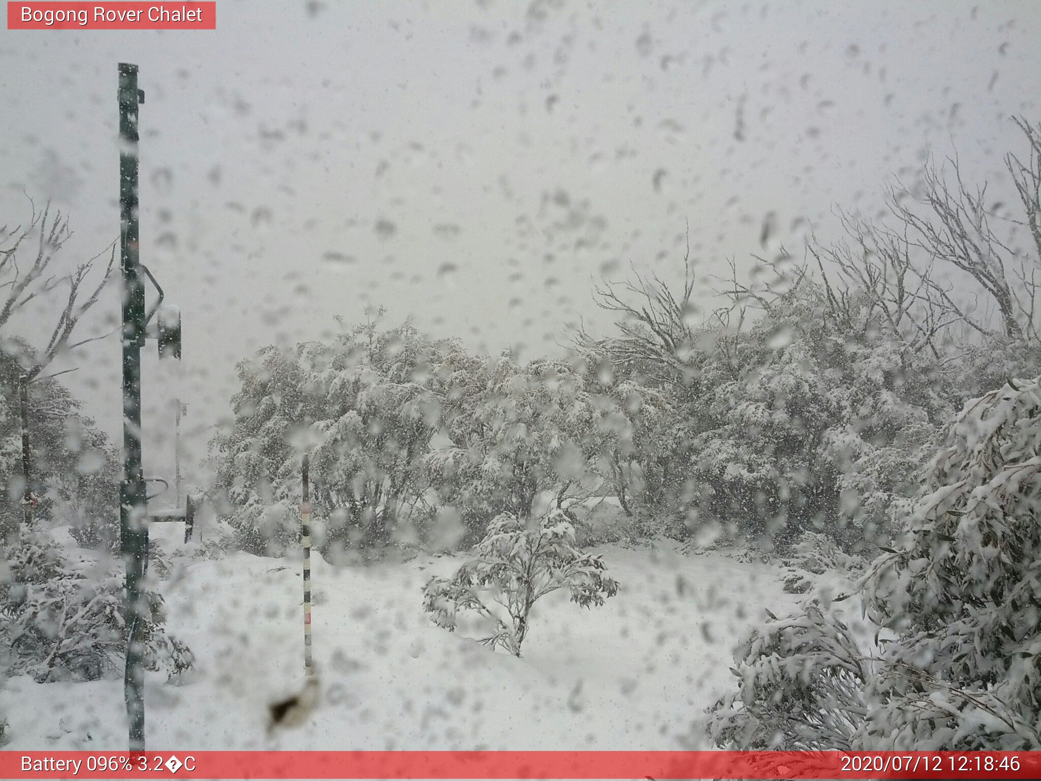 Bogong Web Cam 12:18pm Sunday 12th of July 2020