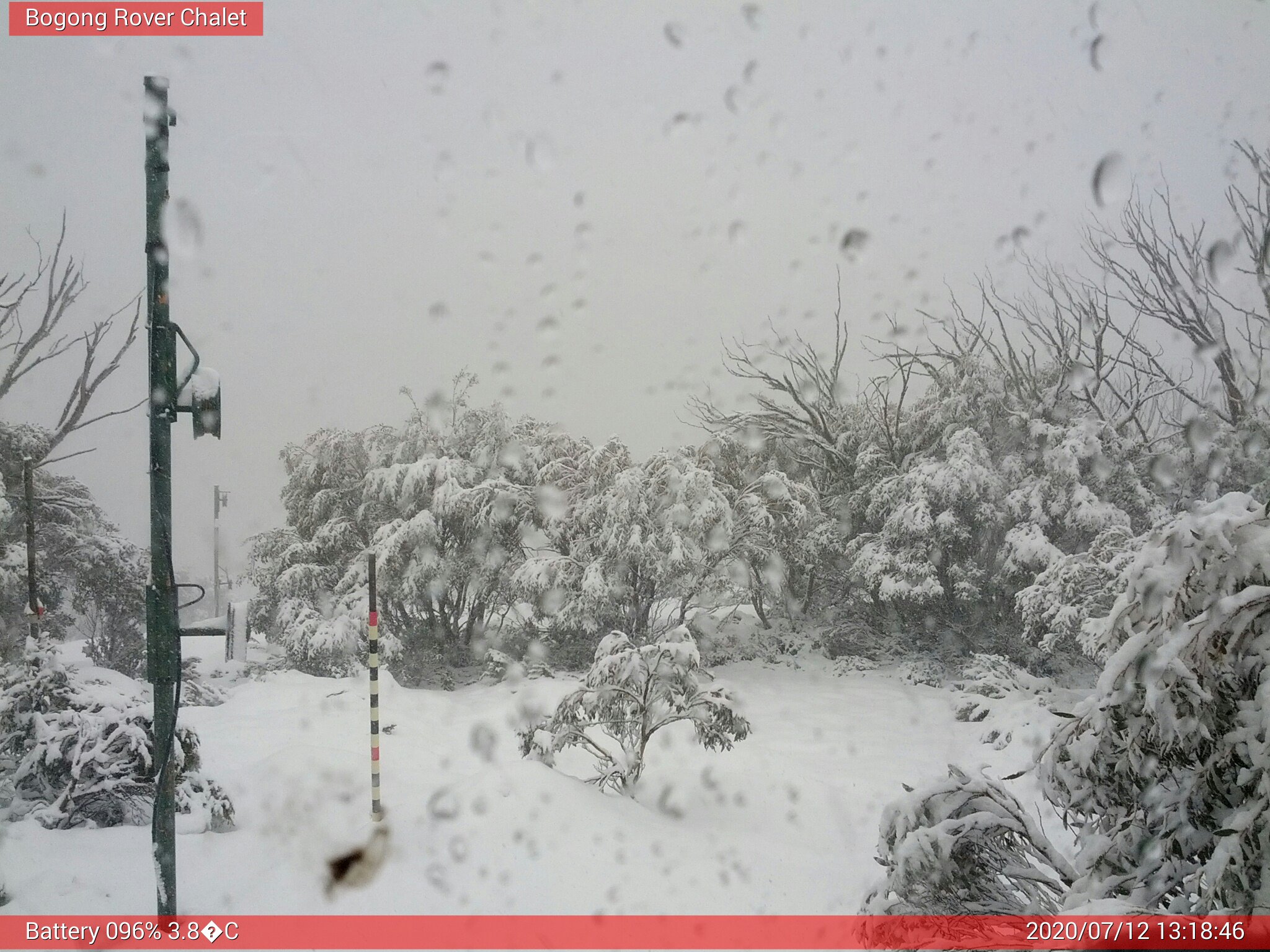 Bogong Web Cam 1:18pm Sunday 12th of July 2020