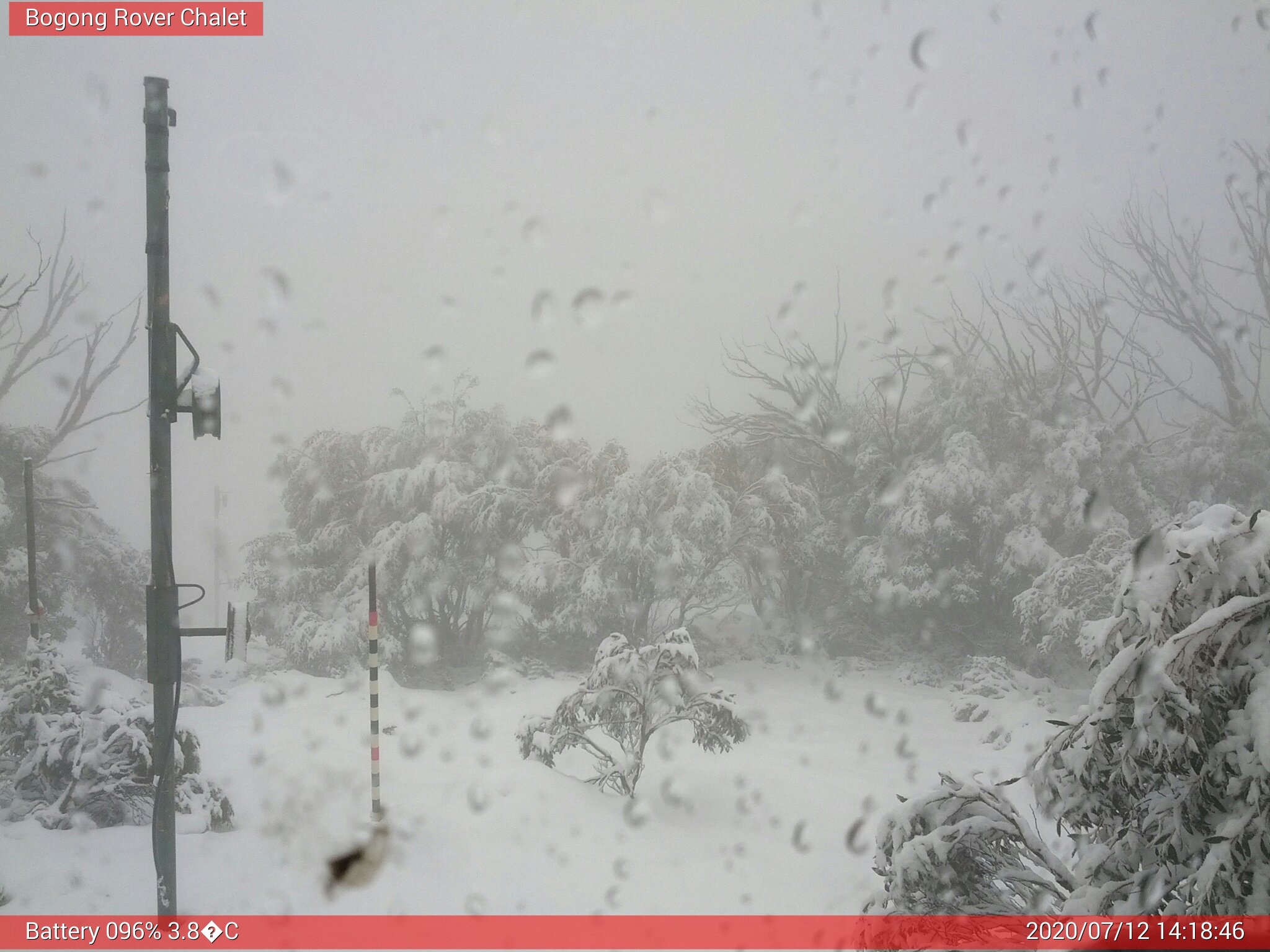 Bogong Web Cam 2:18pm Sunday 12th of July 2020