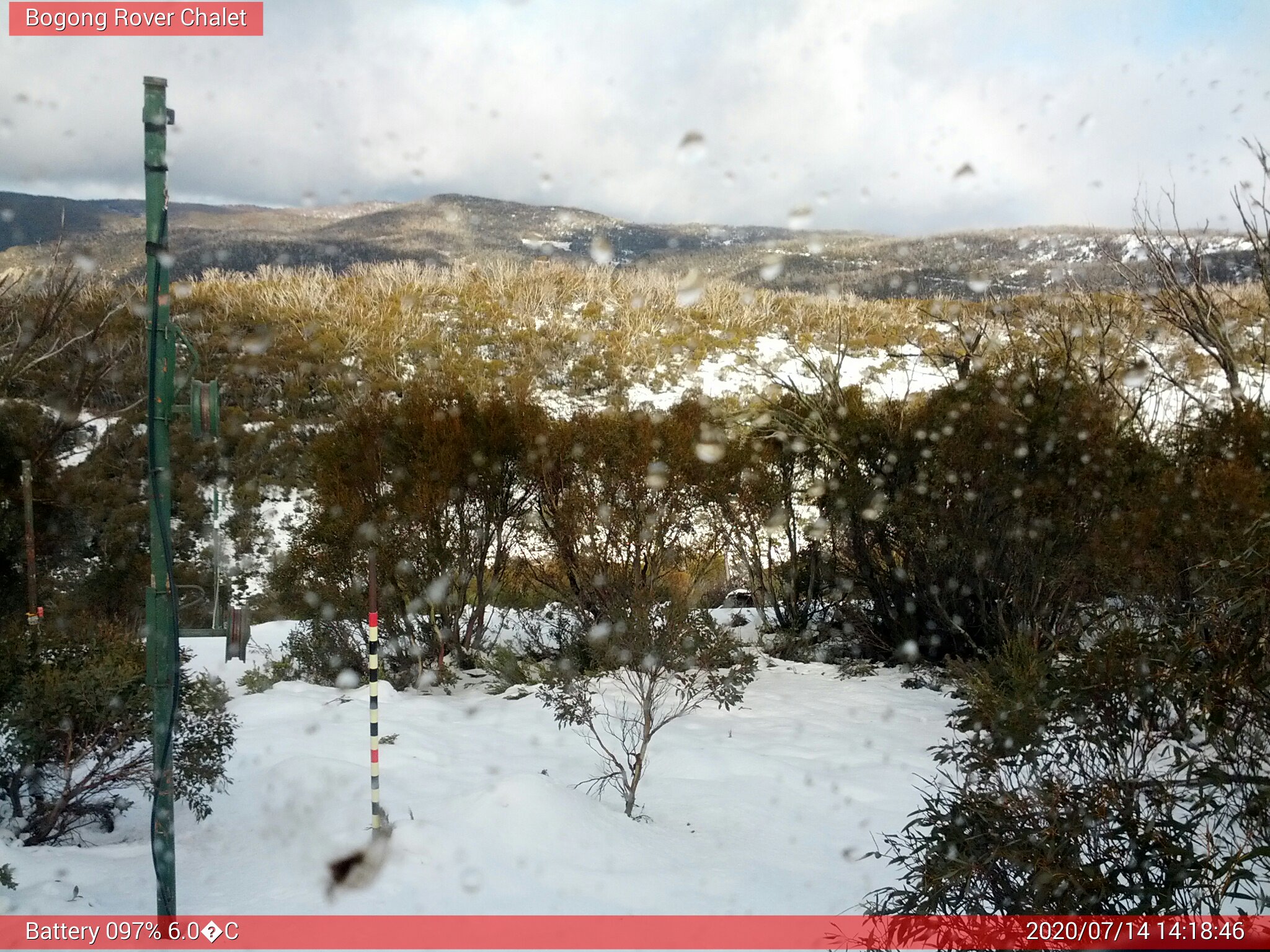 Bogong Web Cam 2:18pm Tuesday 14th of July 2020