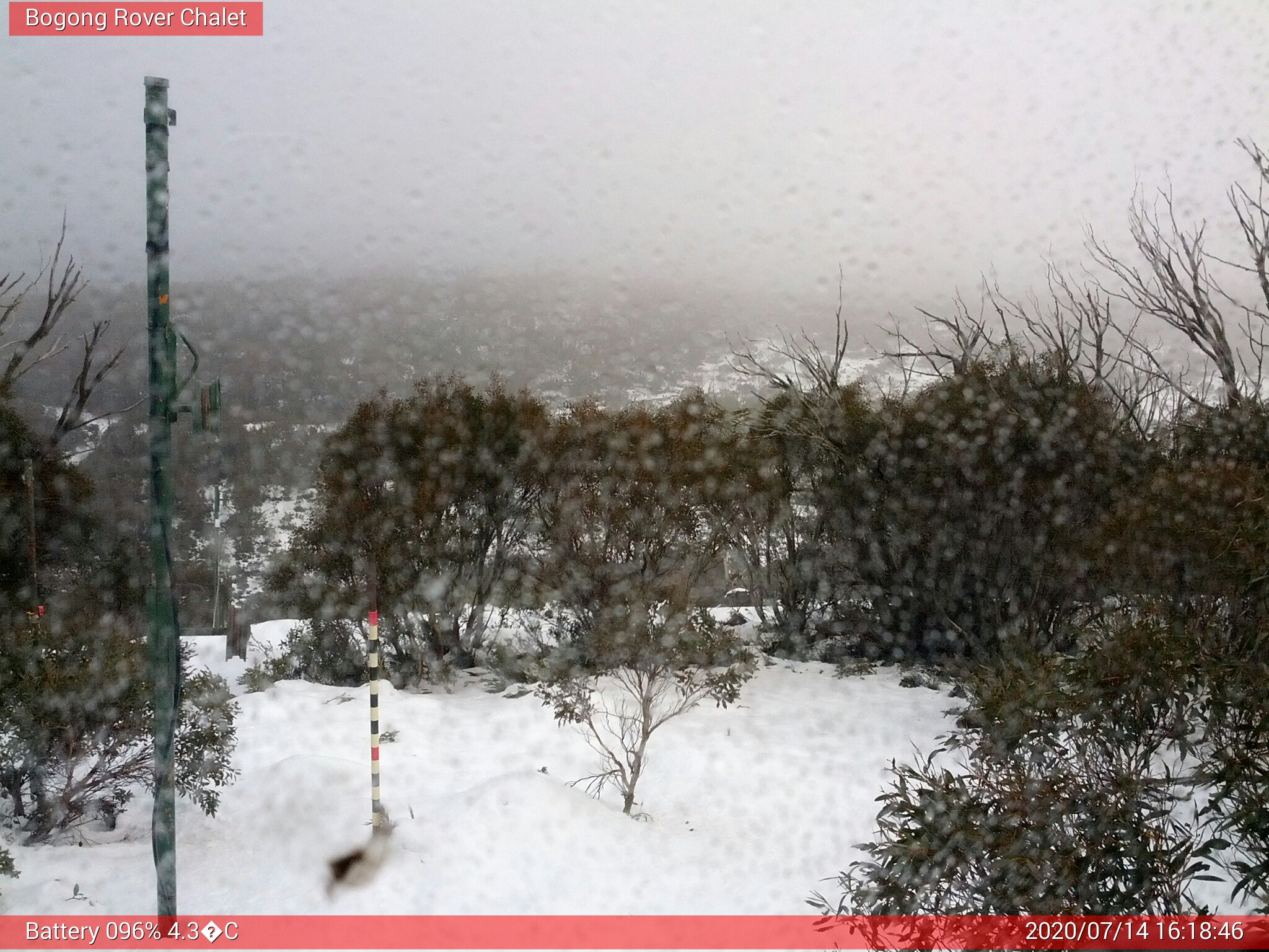 Bogong Web Cam 4:18pm Tuesday 14th of July 2020