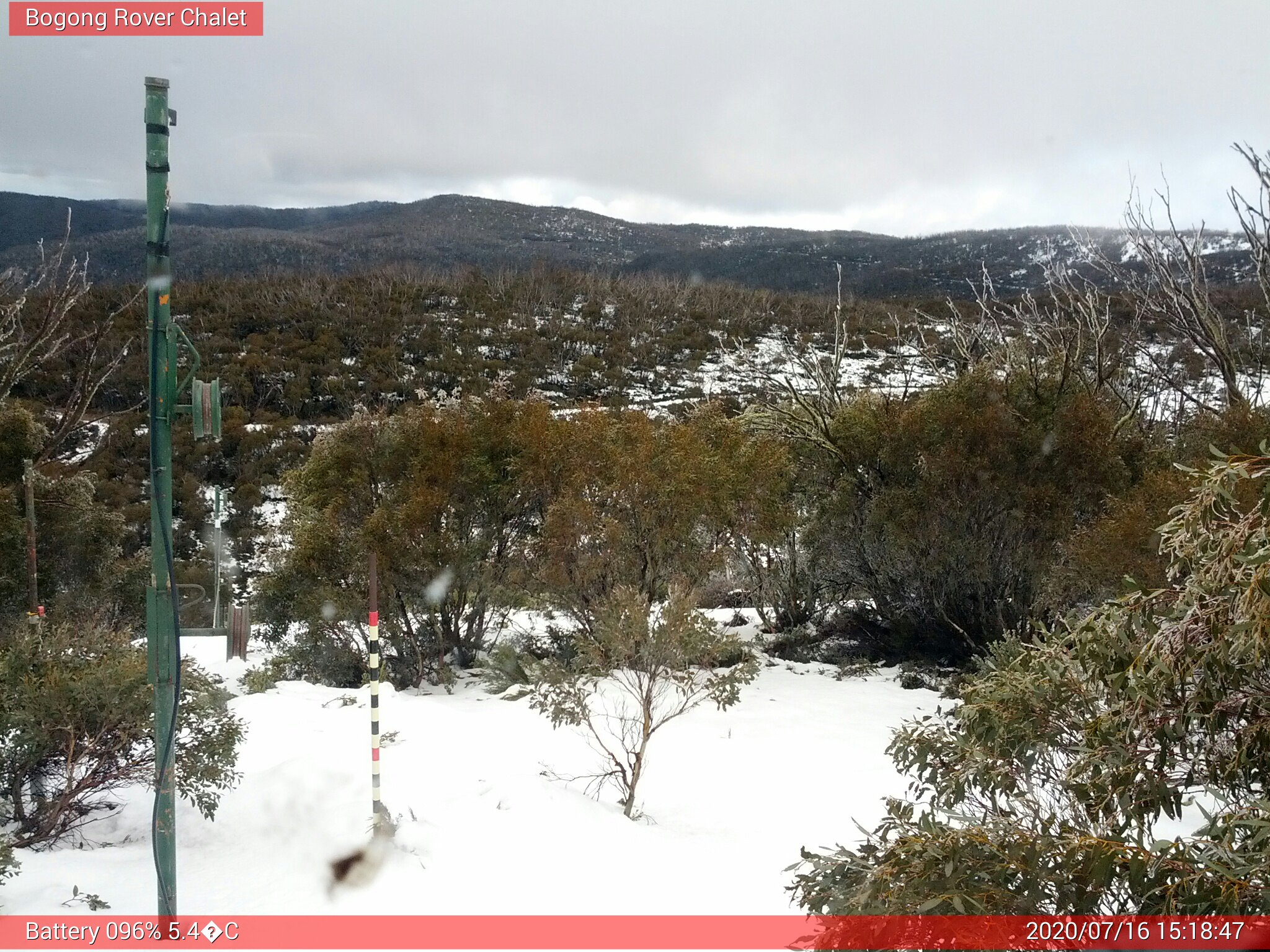 Bogong Web Cam 3:18pm Thursday 16th of July 2020