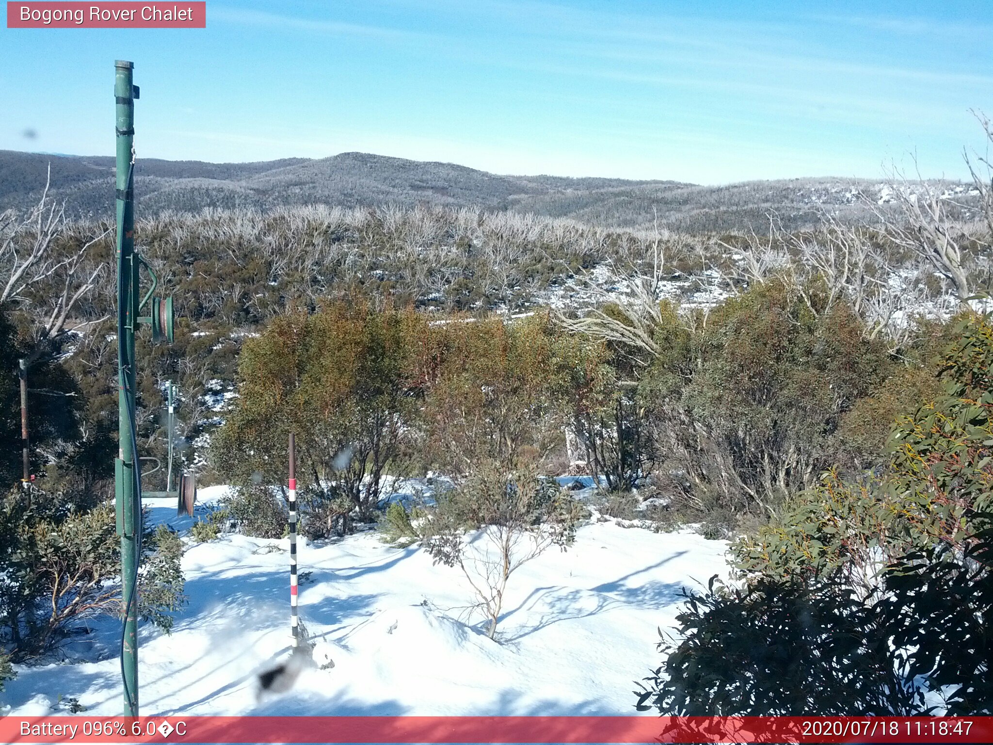 Bogong Web Cam 11:18am Saturday 18th of July 2020