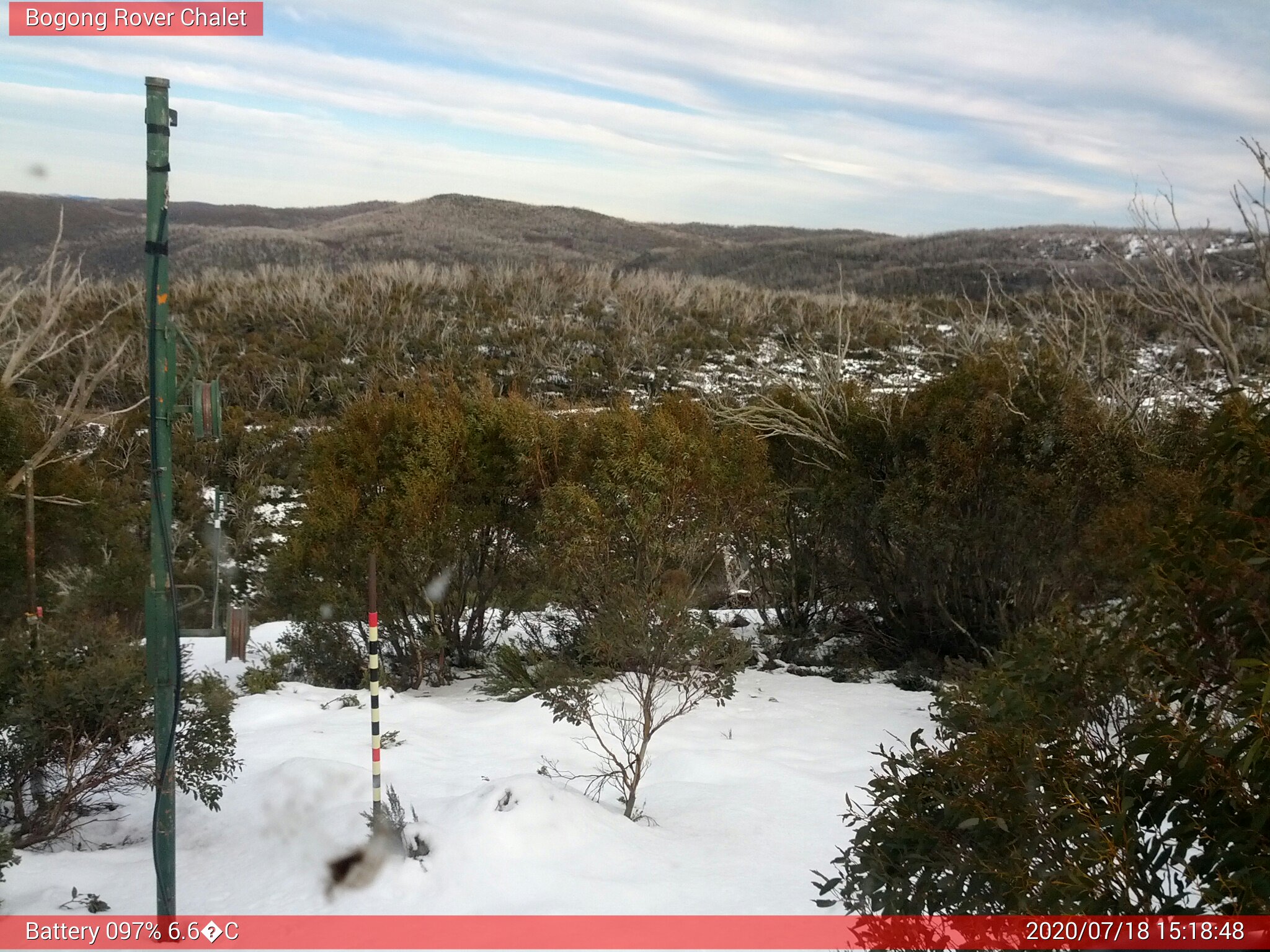 Bogong Web Cam 3:18pm Saturday 18th of July 2020