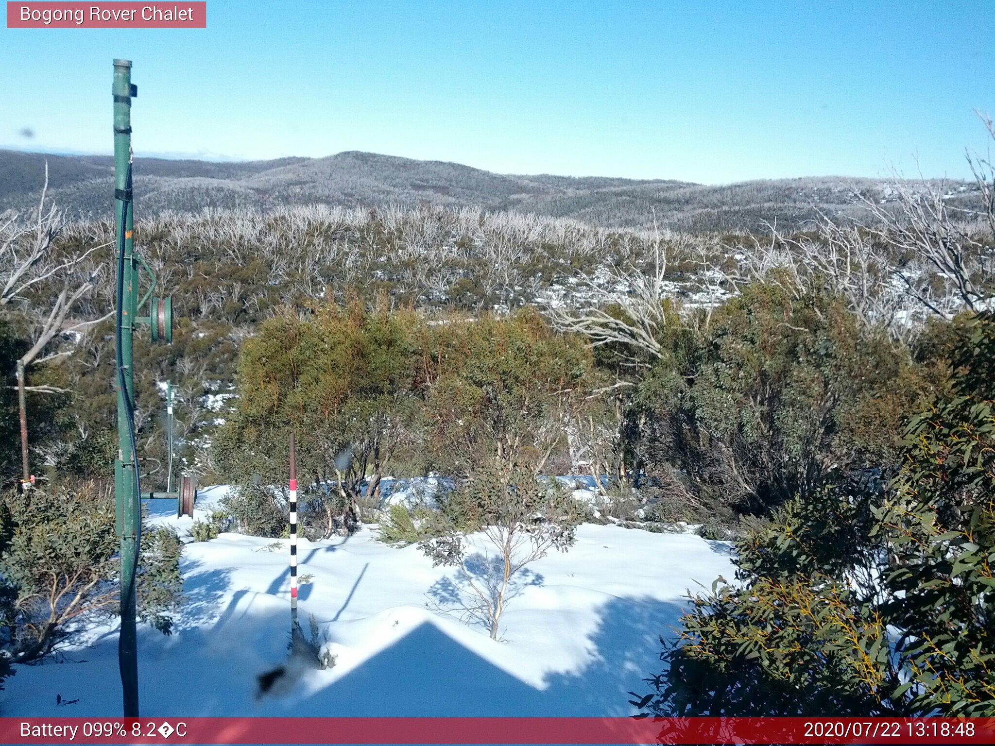 Bogong Web Cam 1:18pm Wednesday 22nd of July 2020