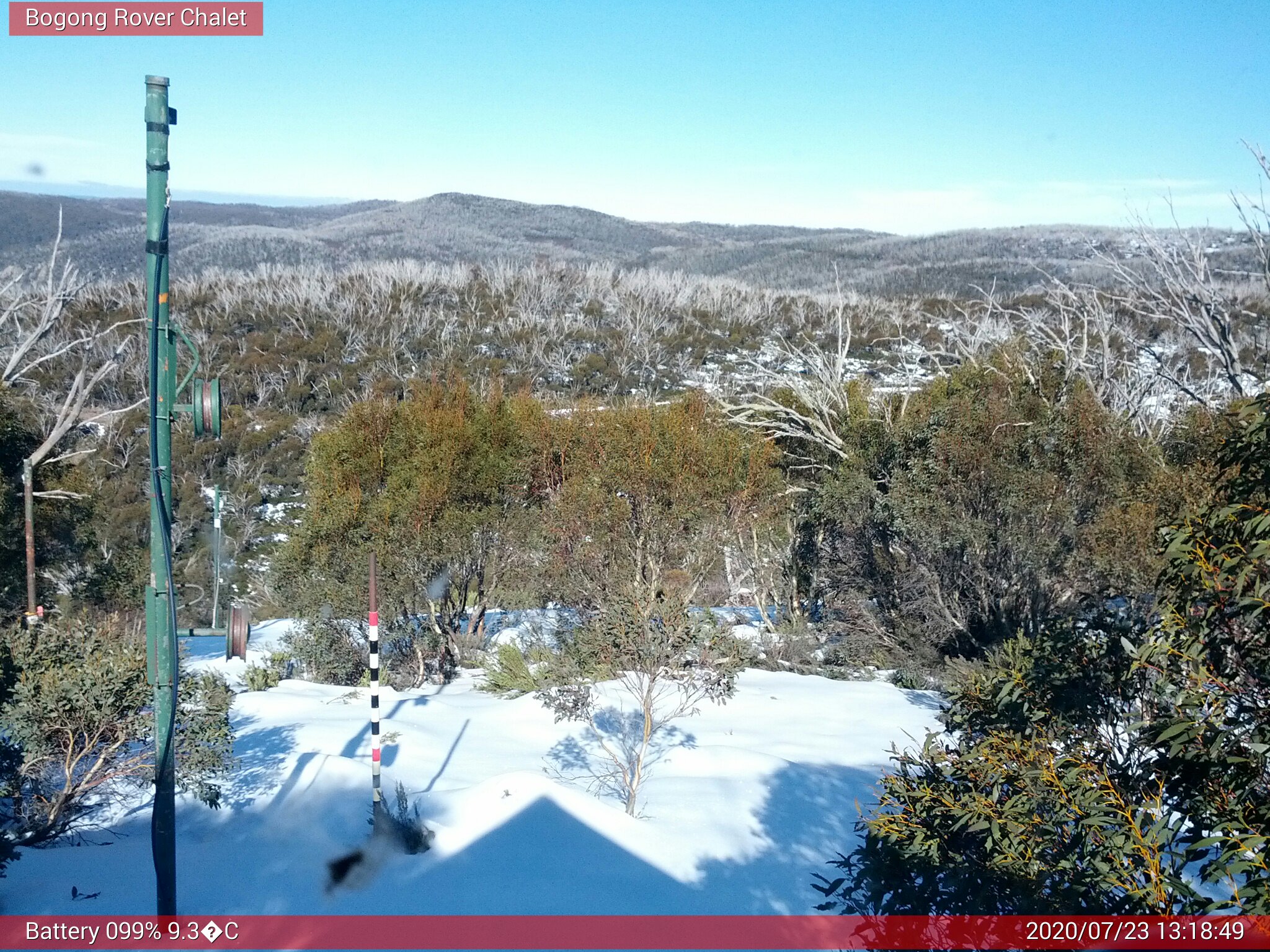 Bogong Web Cam 1:18pm Thursday 23rd of July 2020