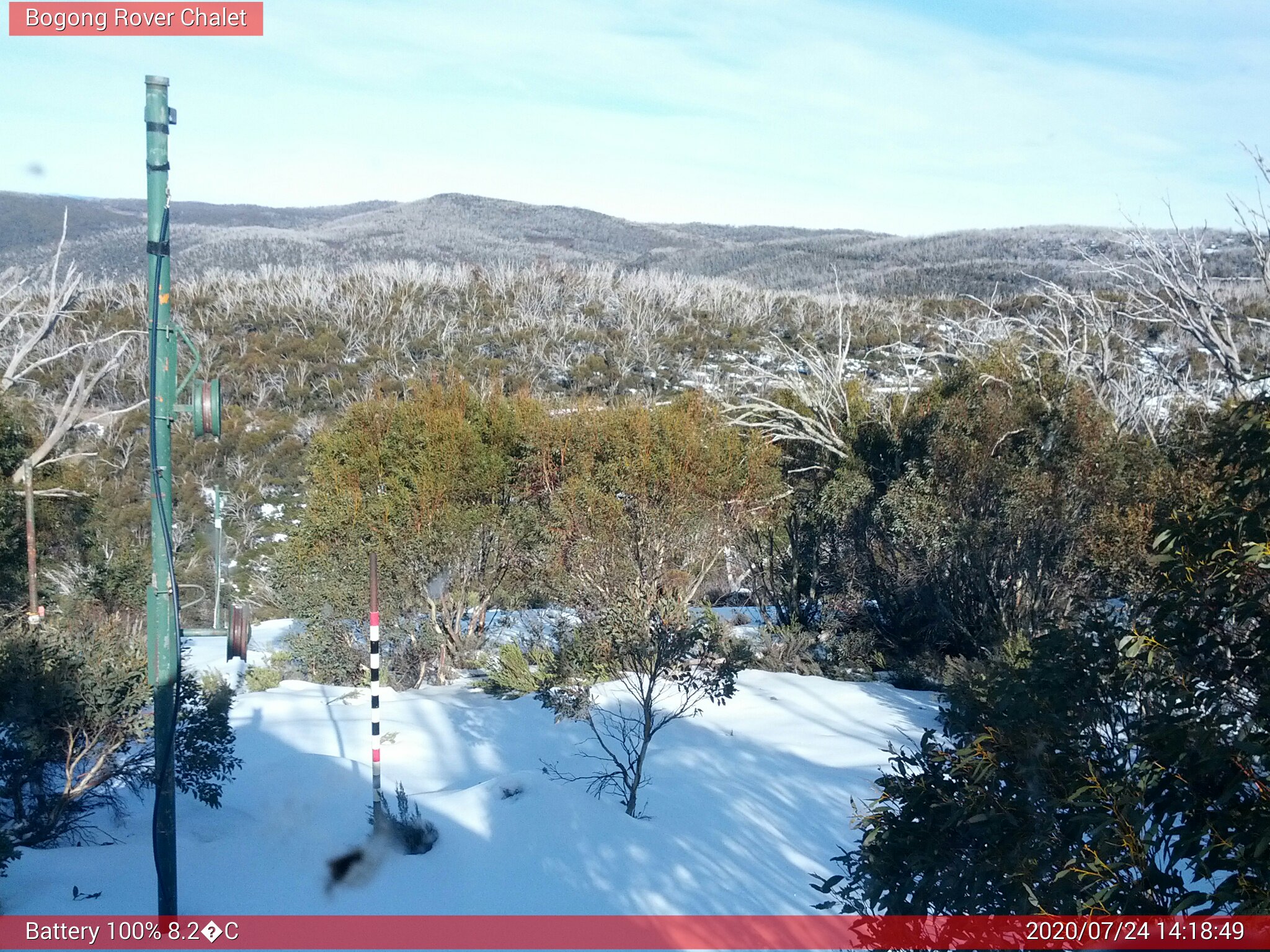 Bogong Web Cam 2:18pm Friday 24th of July 2020