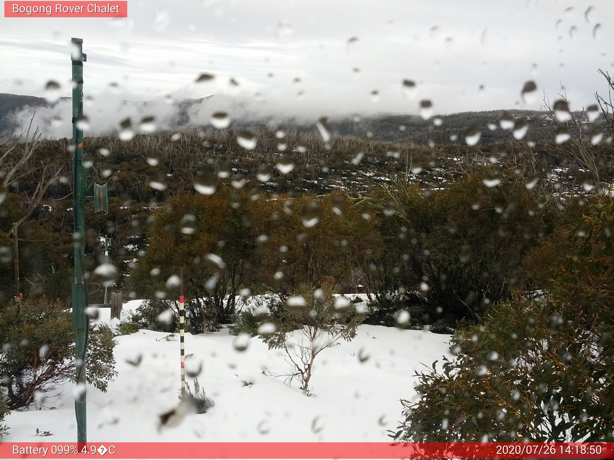 Bogong Web Cam 2:18pm Sunday 26th of July 2020