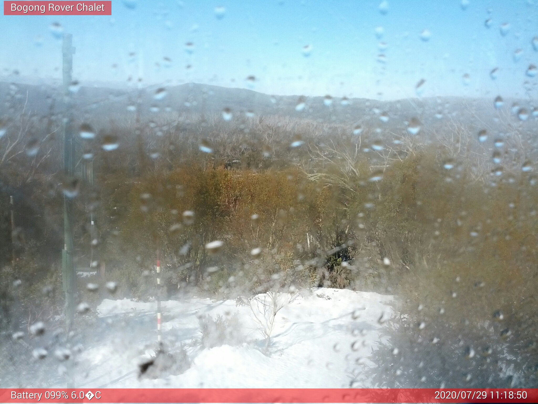 Bogong Web Cam 11:18am Wednesday 29th of July 2020