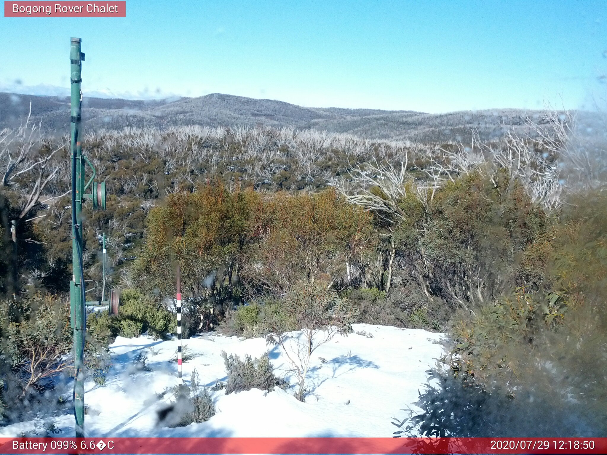 Bogong Web Cam 12:18pm Wednesday 29th of July 2020