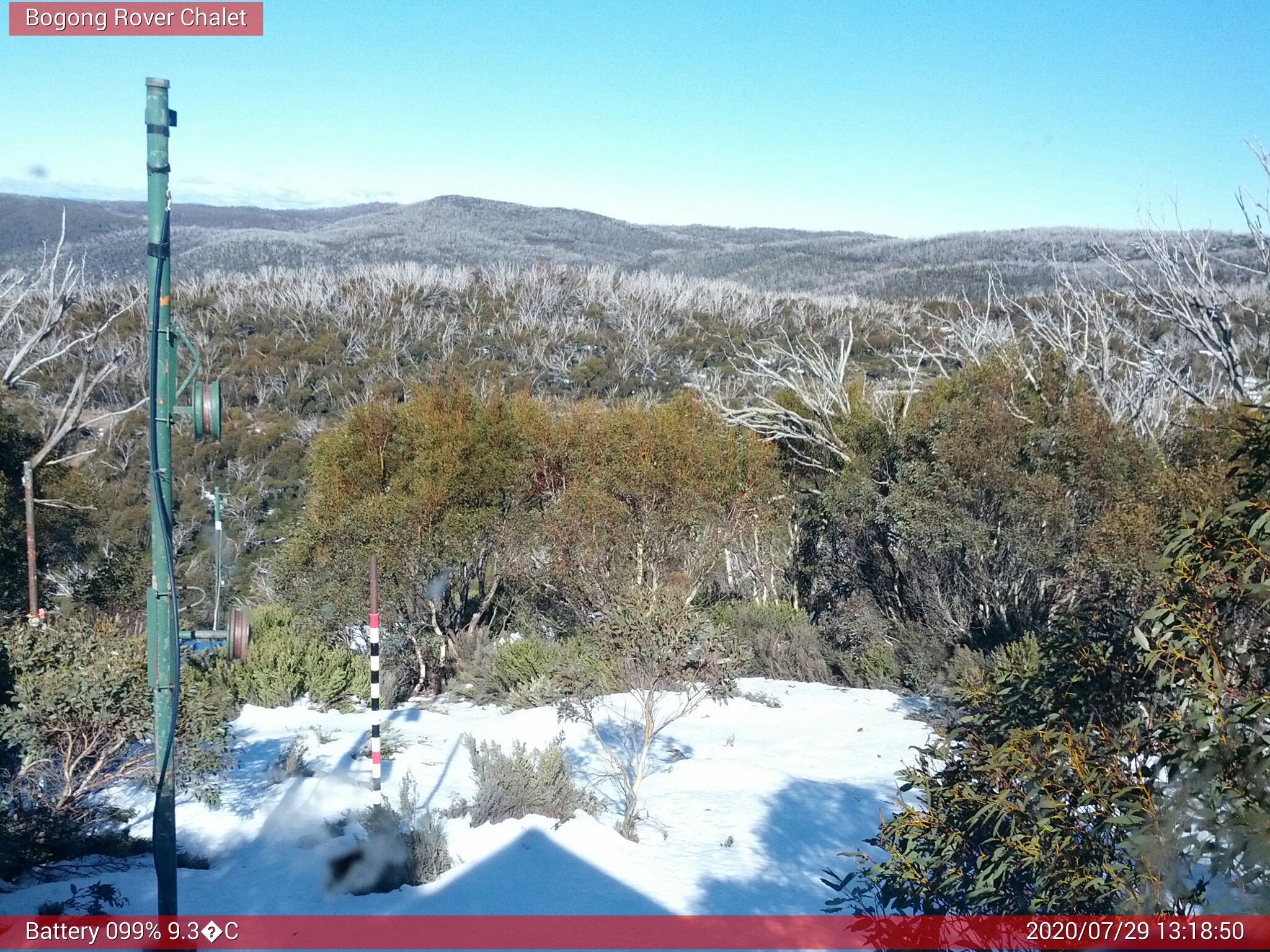 Bogong Web Cam 1:18pm Wednesday 29th of July 2020