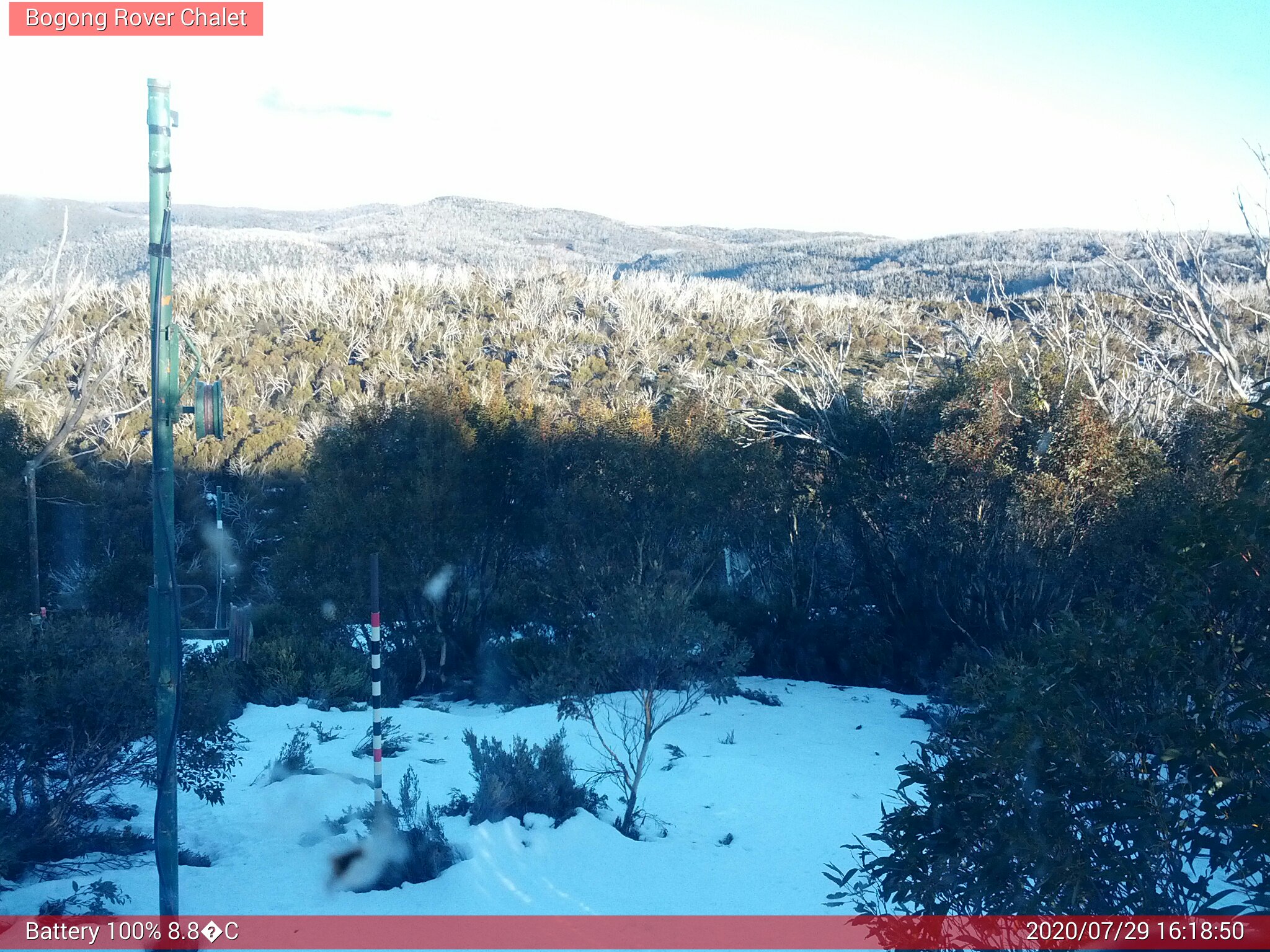 Bogong Web Cam 4:18pm Wednesday 29th of July 2020