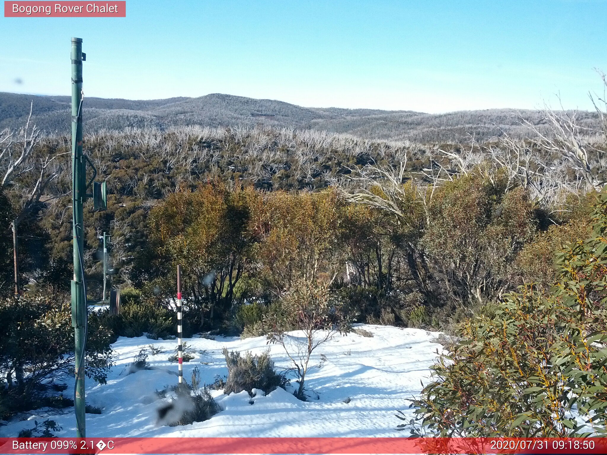 Bogong Web Cam 9:18am Friday 31st of July 2020