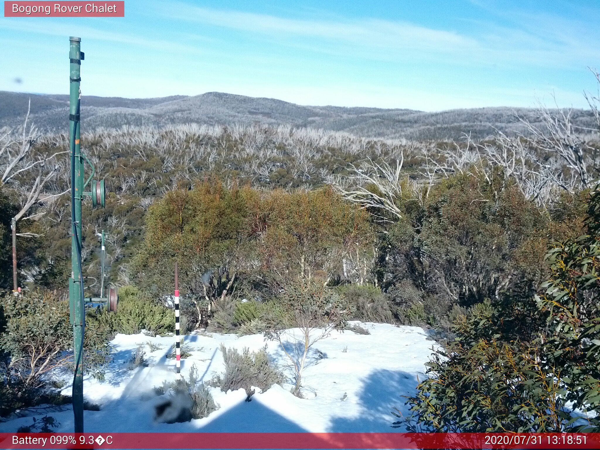 Bogong Web Cam 1:18pm Friday 31st of July 2020