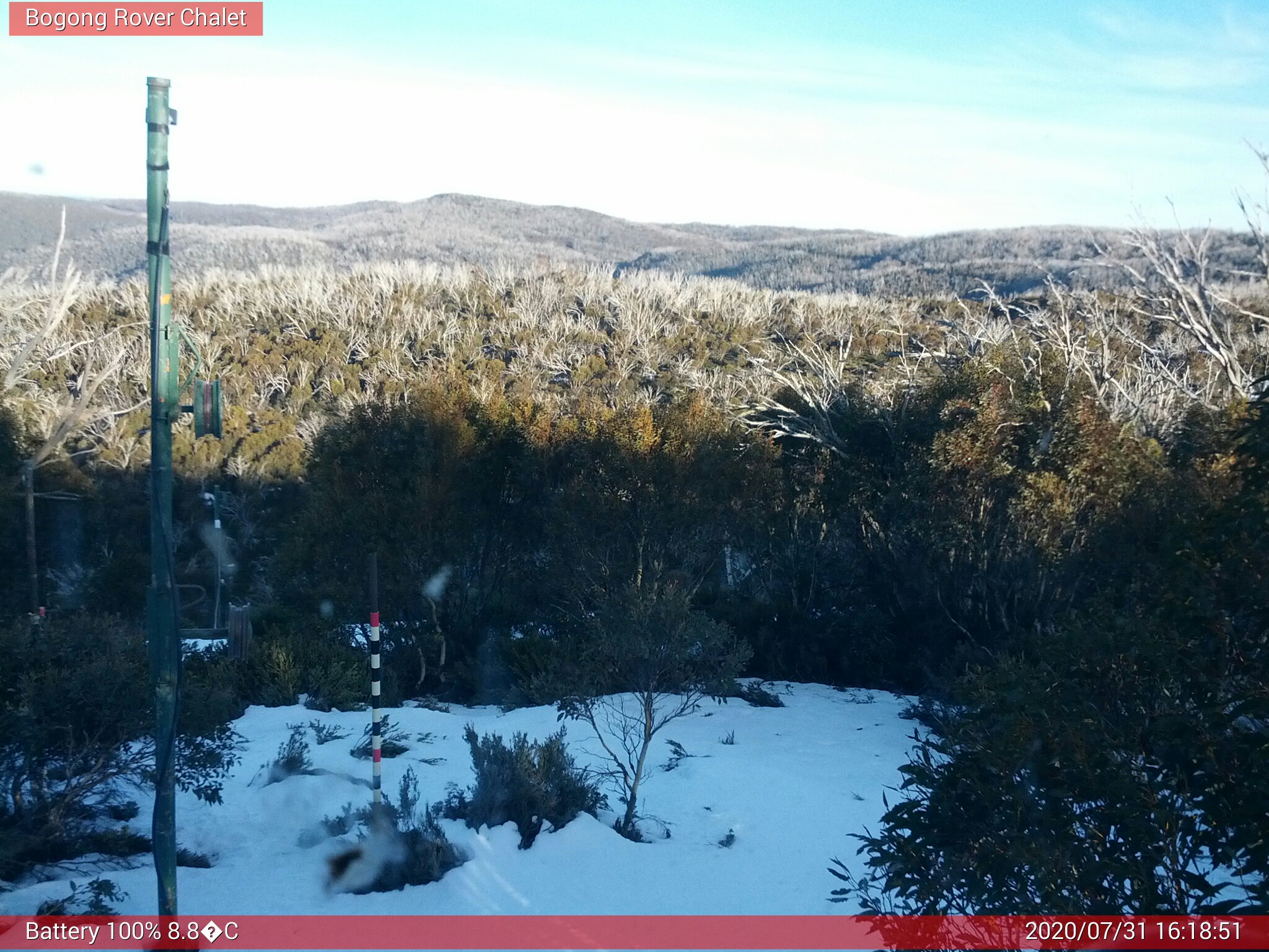 Bogong Web Cam 4:18pm Friday 31st of July 2020