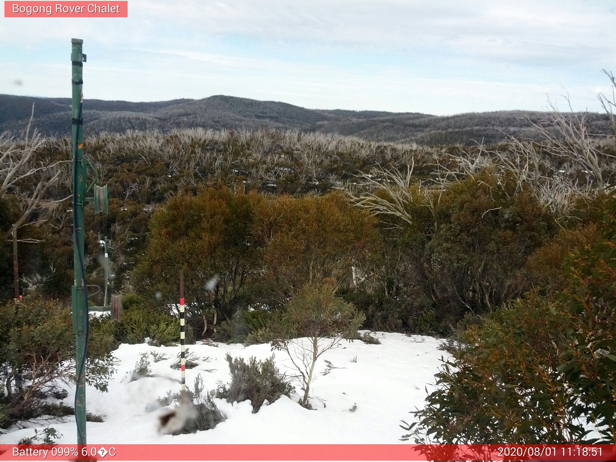 Bogong Web Cam 11:18am Saturday 1st of August 2020