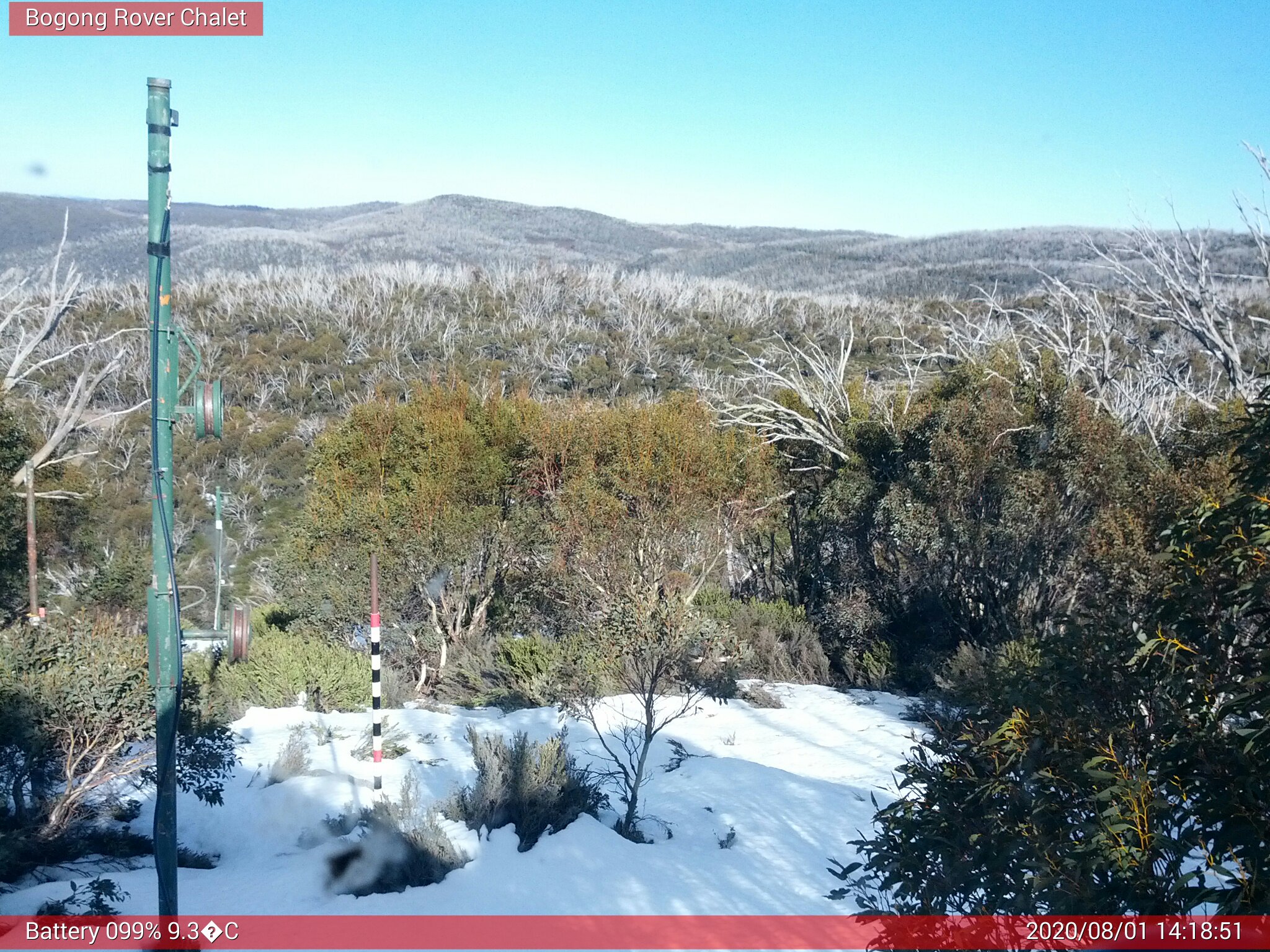 Bogong Web Cam 2:18pm Saturday 1st of August 2020