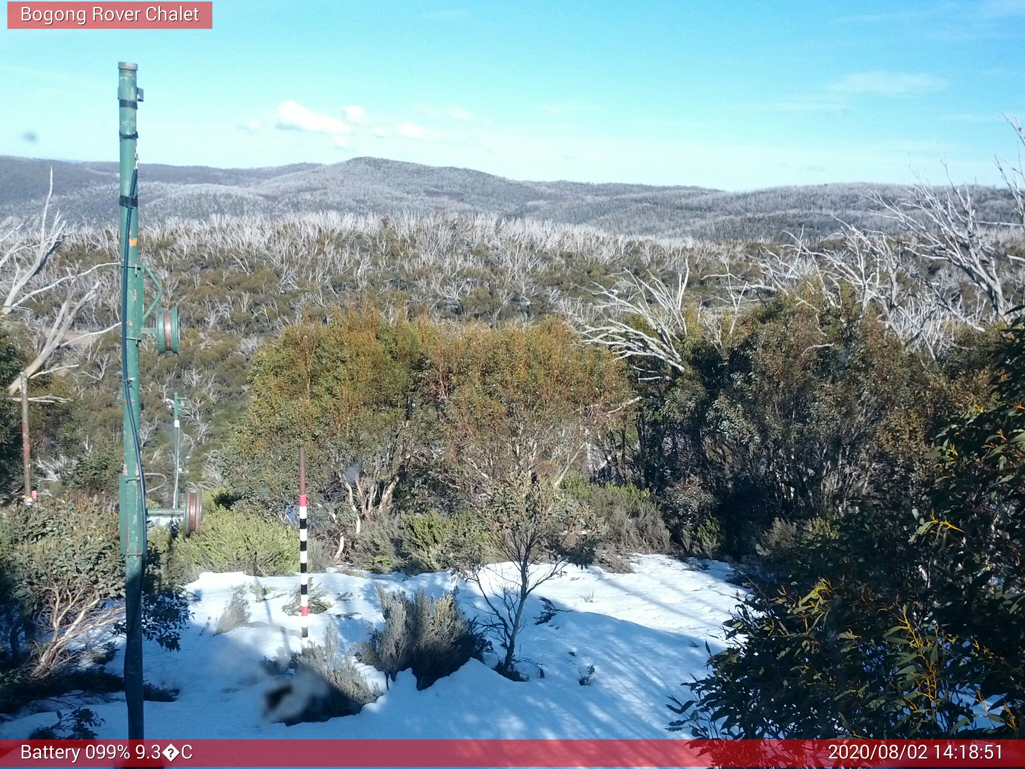 Bogong Web Cam 2:18pm Sunday 2nd of August 2020