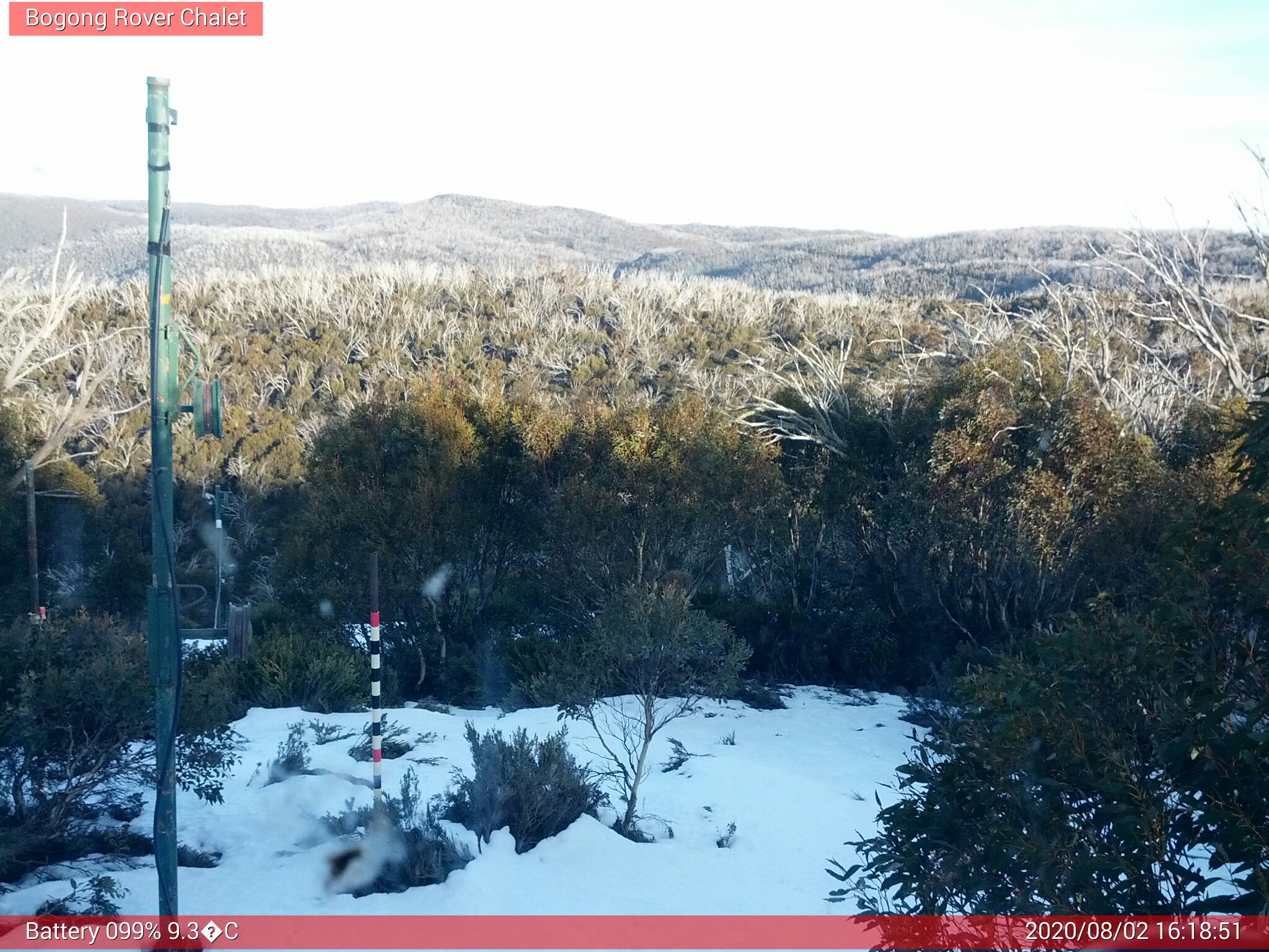 Bogong Web Cam 4:18pm Sunday 2nd of August 2020