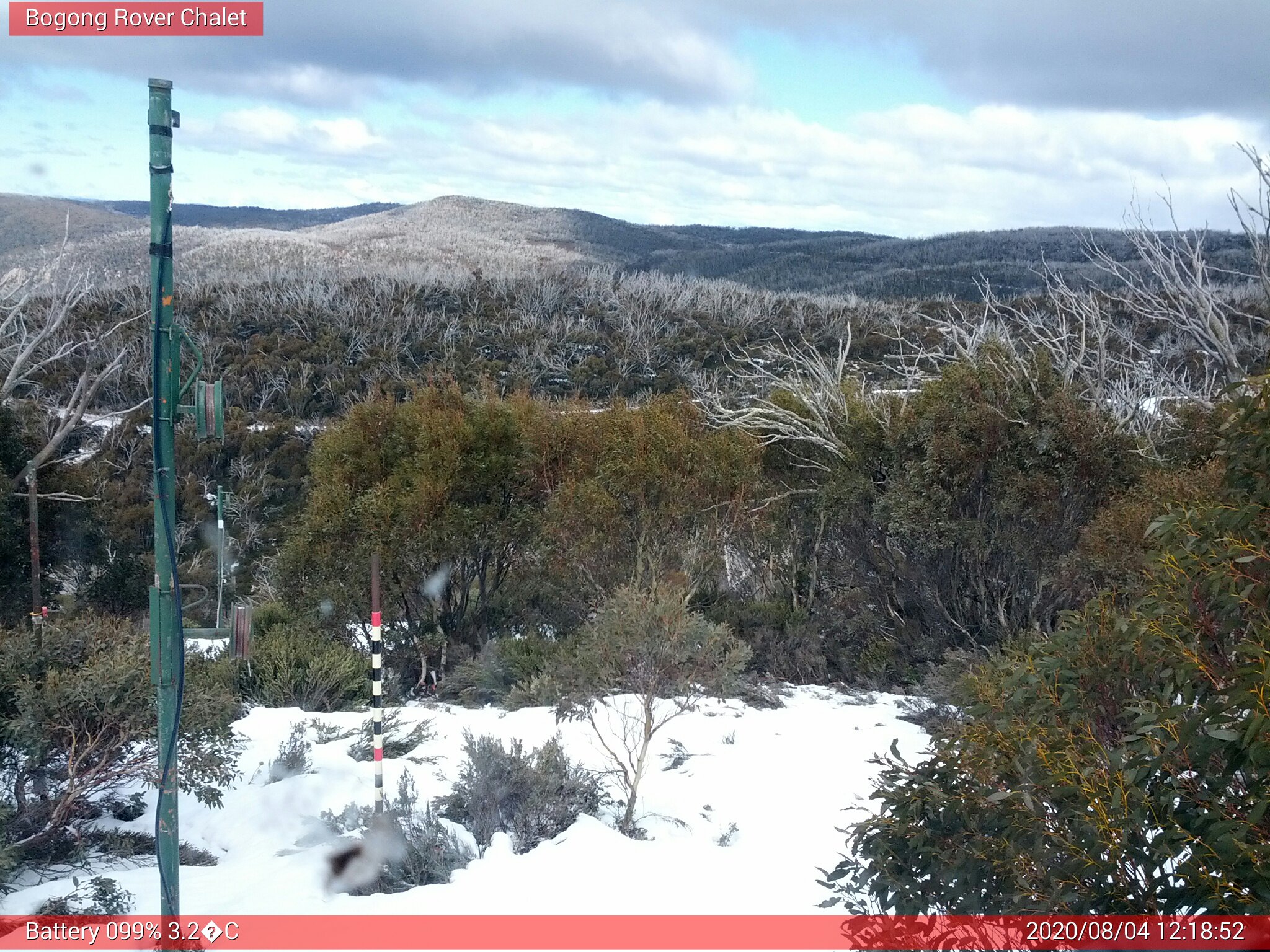 Bogong Web Cam 12:18pm Tuesday 4th of August 2020