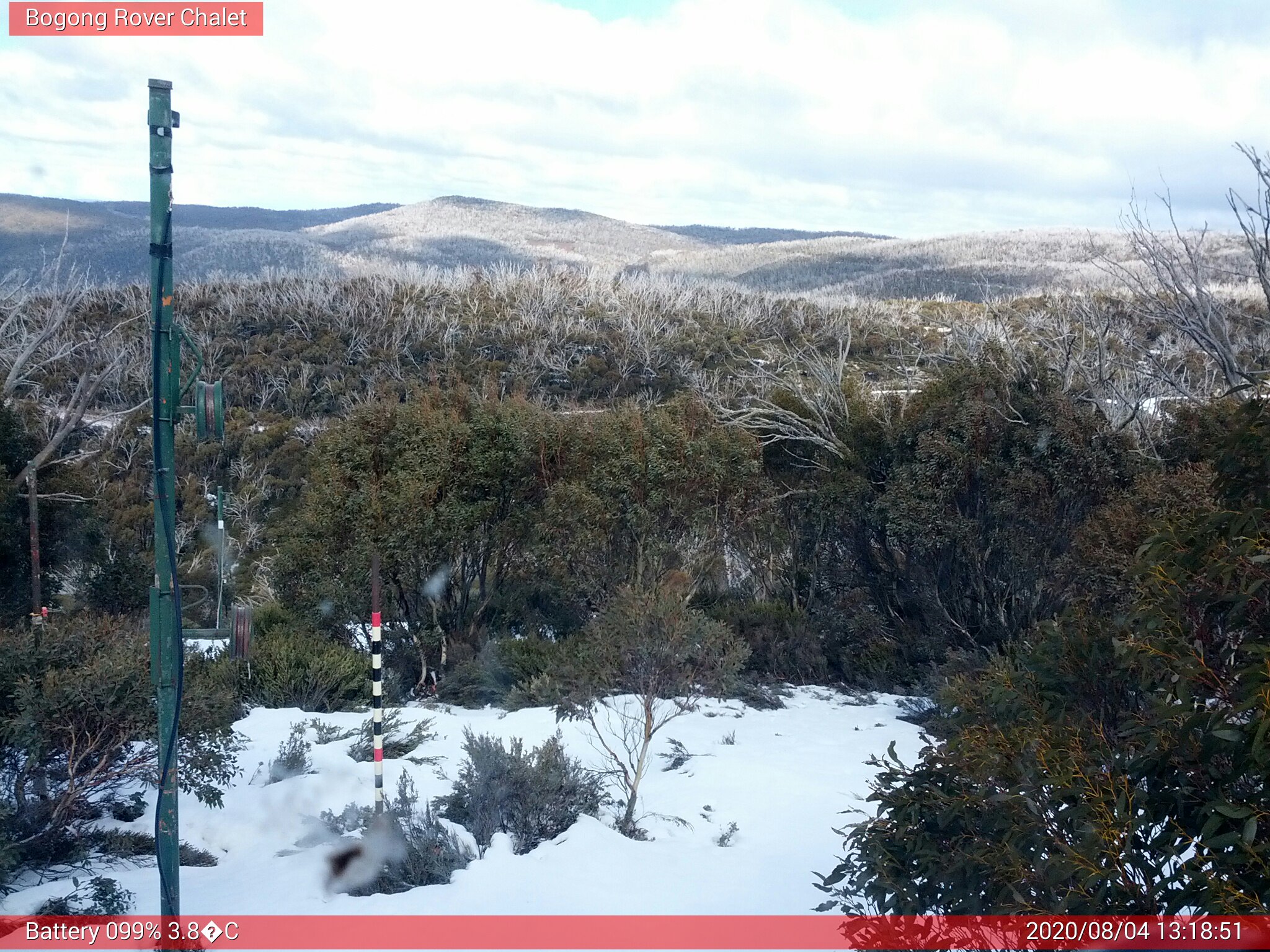 Bogong Web Cam 1:18pm Tuesday 4th of August 2020