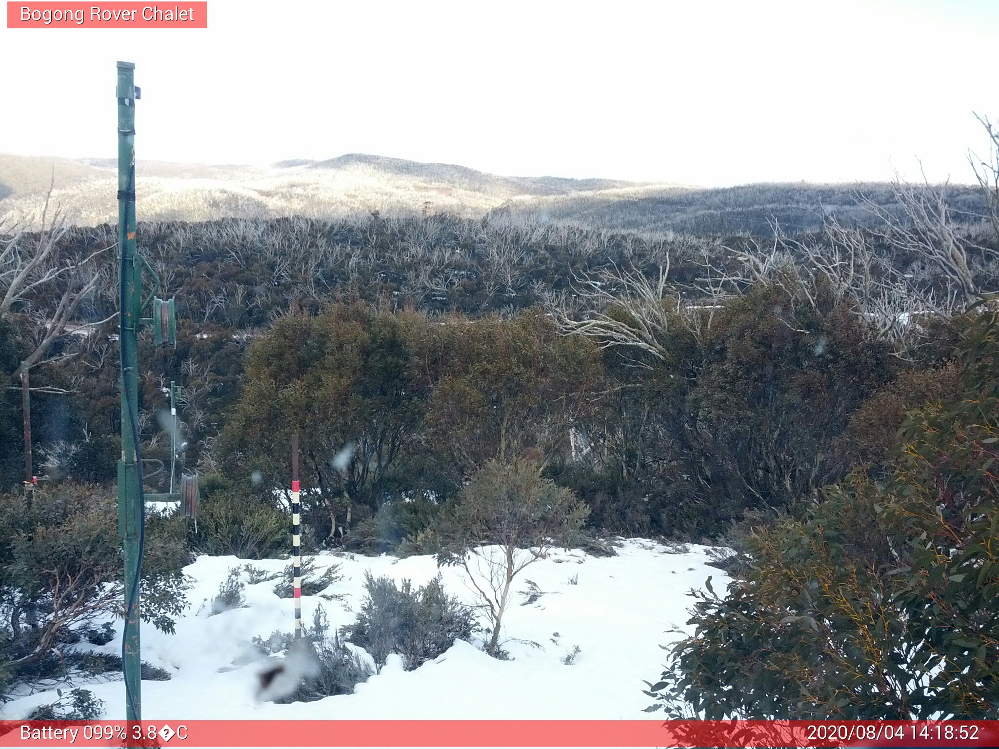 Bogong Web Cam 2:18pm Tuesday 4th of August 2020