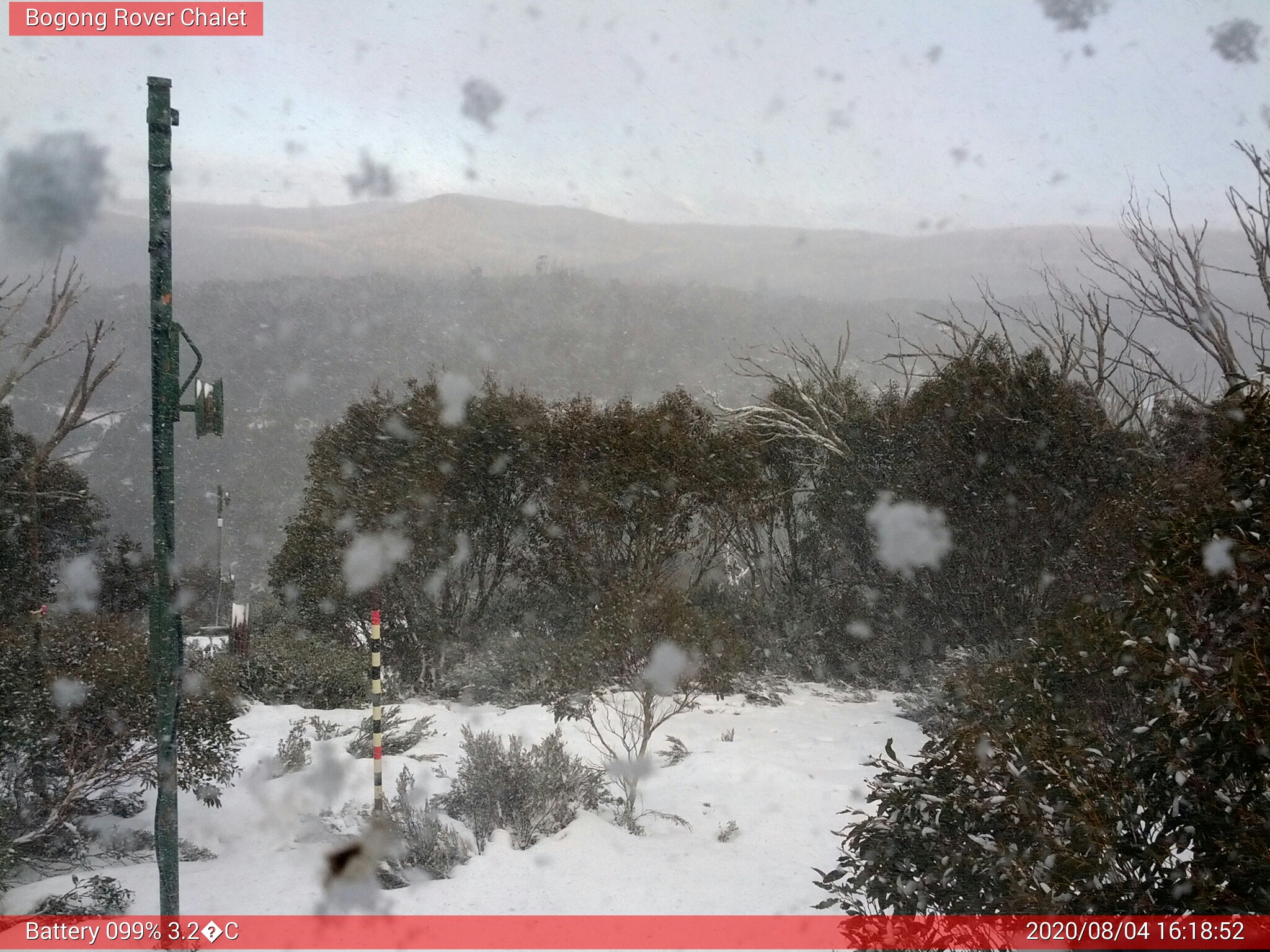 Bogong Web Cam 4:18pm Tuesday 4th of August 2020