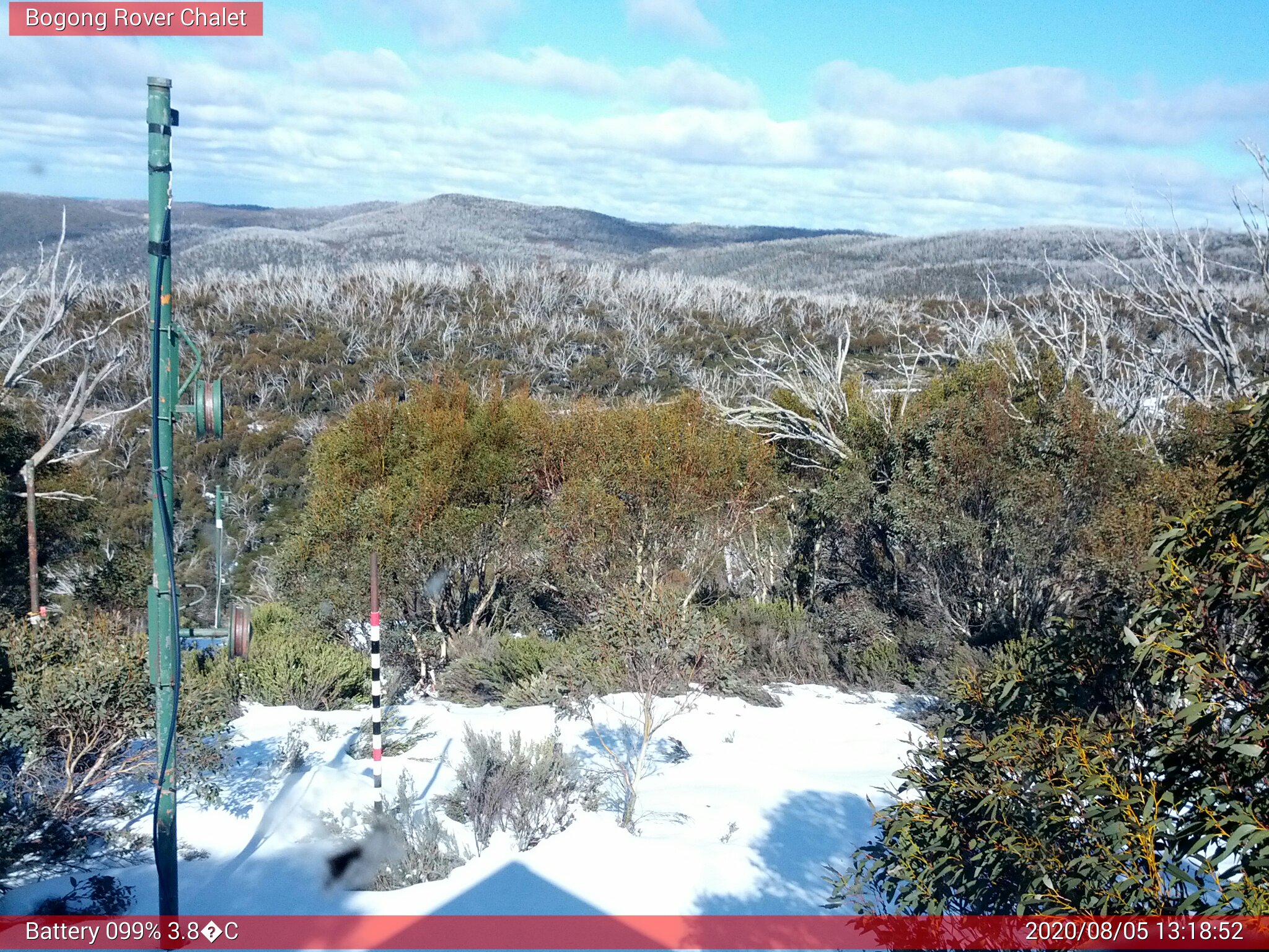 Bogong Web Cam 1:18pm Wednesday 5th of August 2020