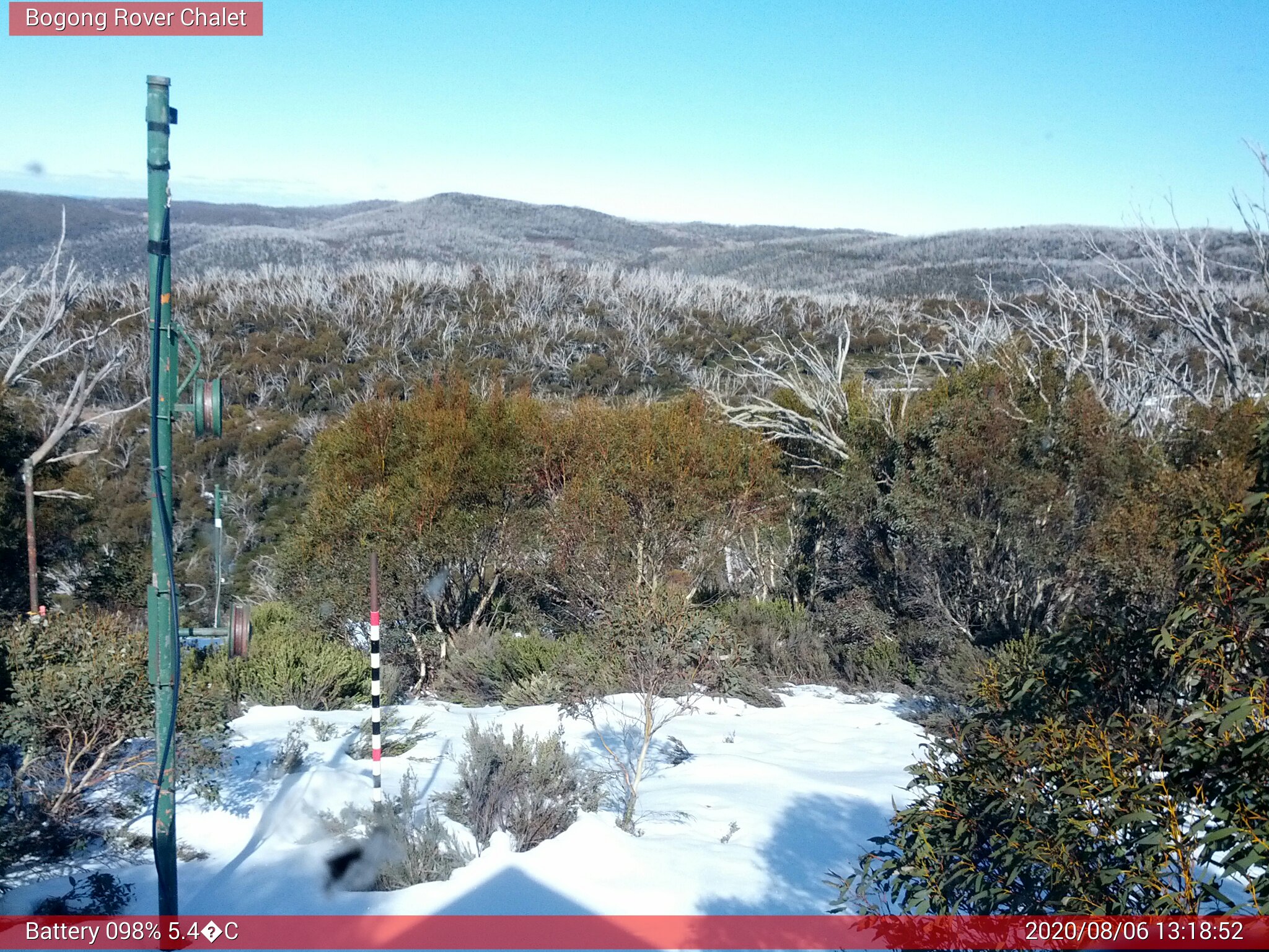 Bogong Web Cam 1:18pm Thursday 6th of August 2020