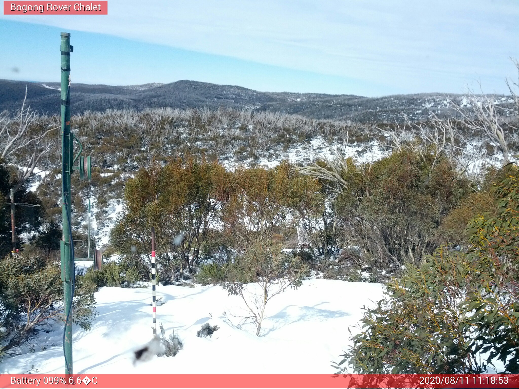 Bogong Web Cam 11:18am Tuesday 11th of August 2020