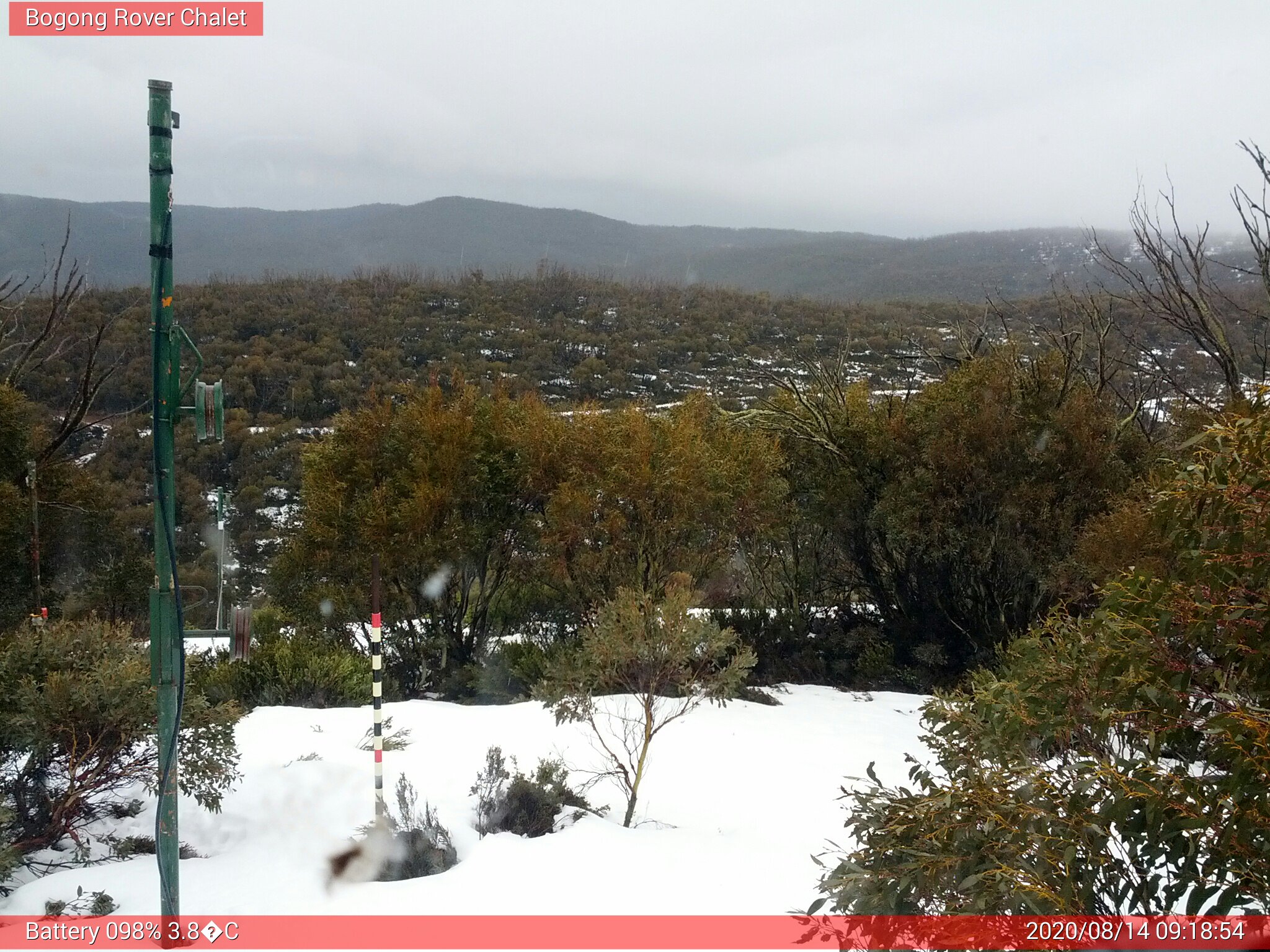 Bogong Web Cam 9:18am Friday 14th of August 2020