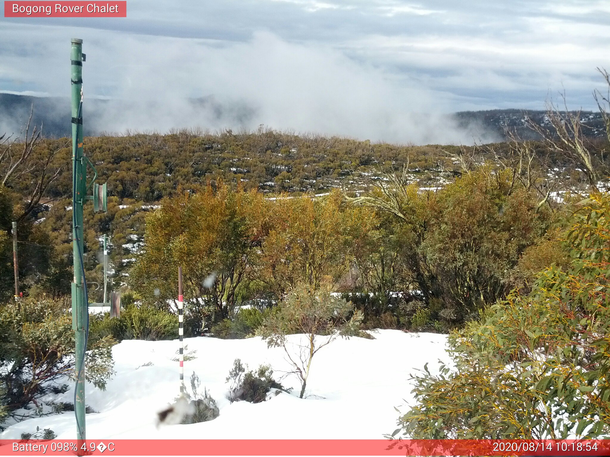 Bogong Web Cam 10:18am Friday 14th of August 2020