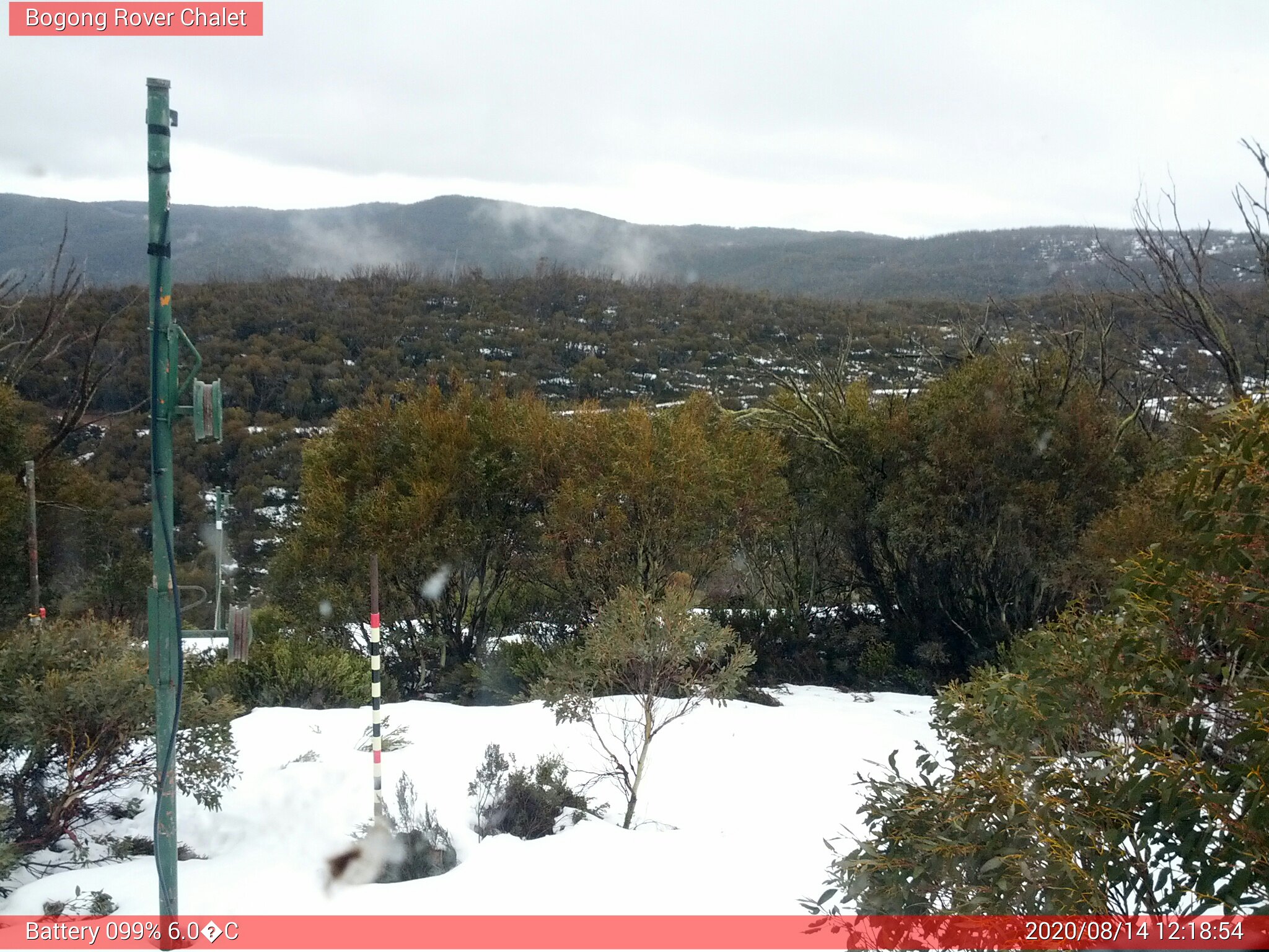 Bogong Web Cam 12:18pm Friday 14th of August 2020