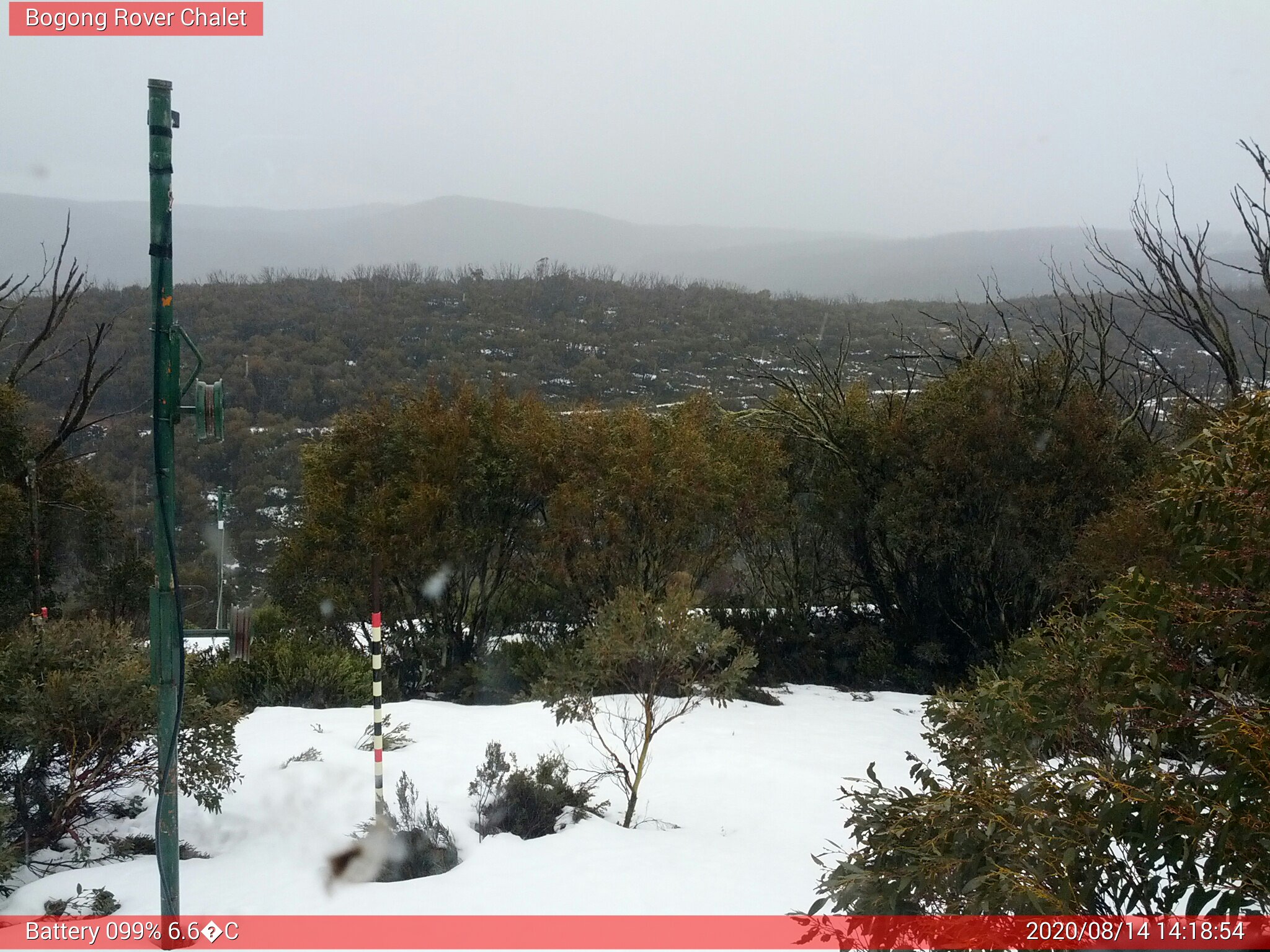 Bogong Web Cam 2:18pm Friday 14th of August 2020