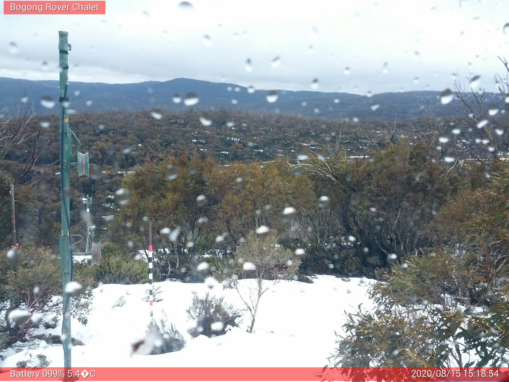 Bogong Web Cam 3:18pm Saturday 15th of August 2020