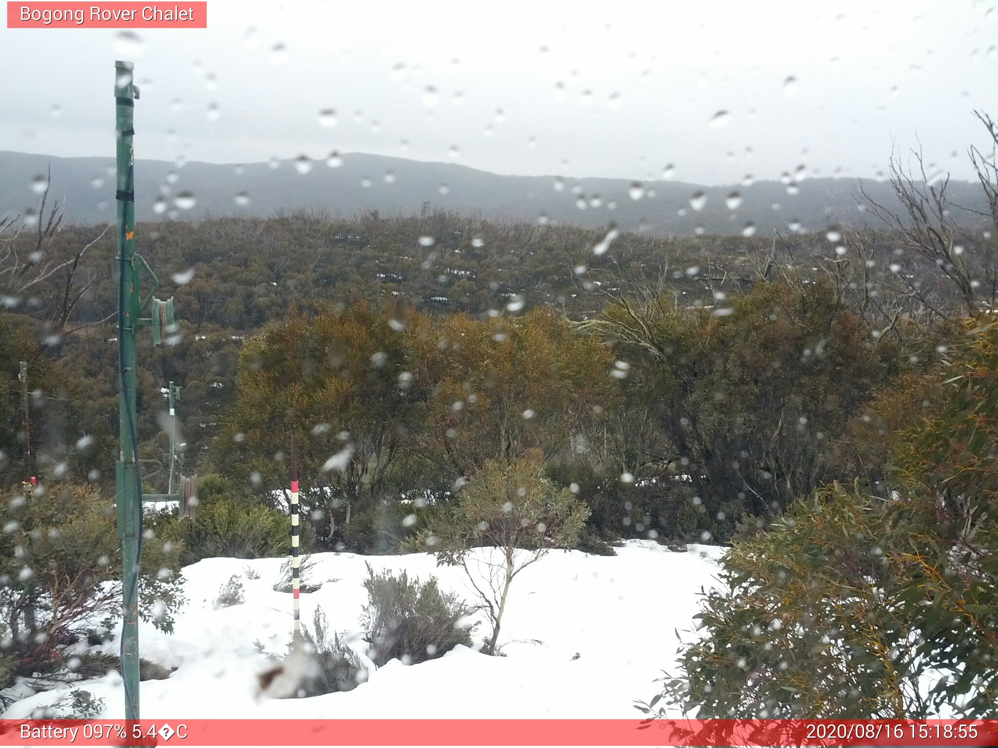 Bogong Web Cam 3:18pm Sunday 16th of August 2020