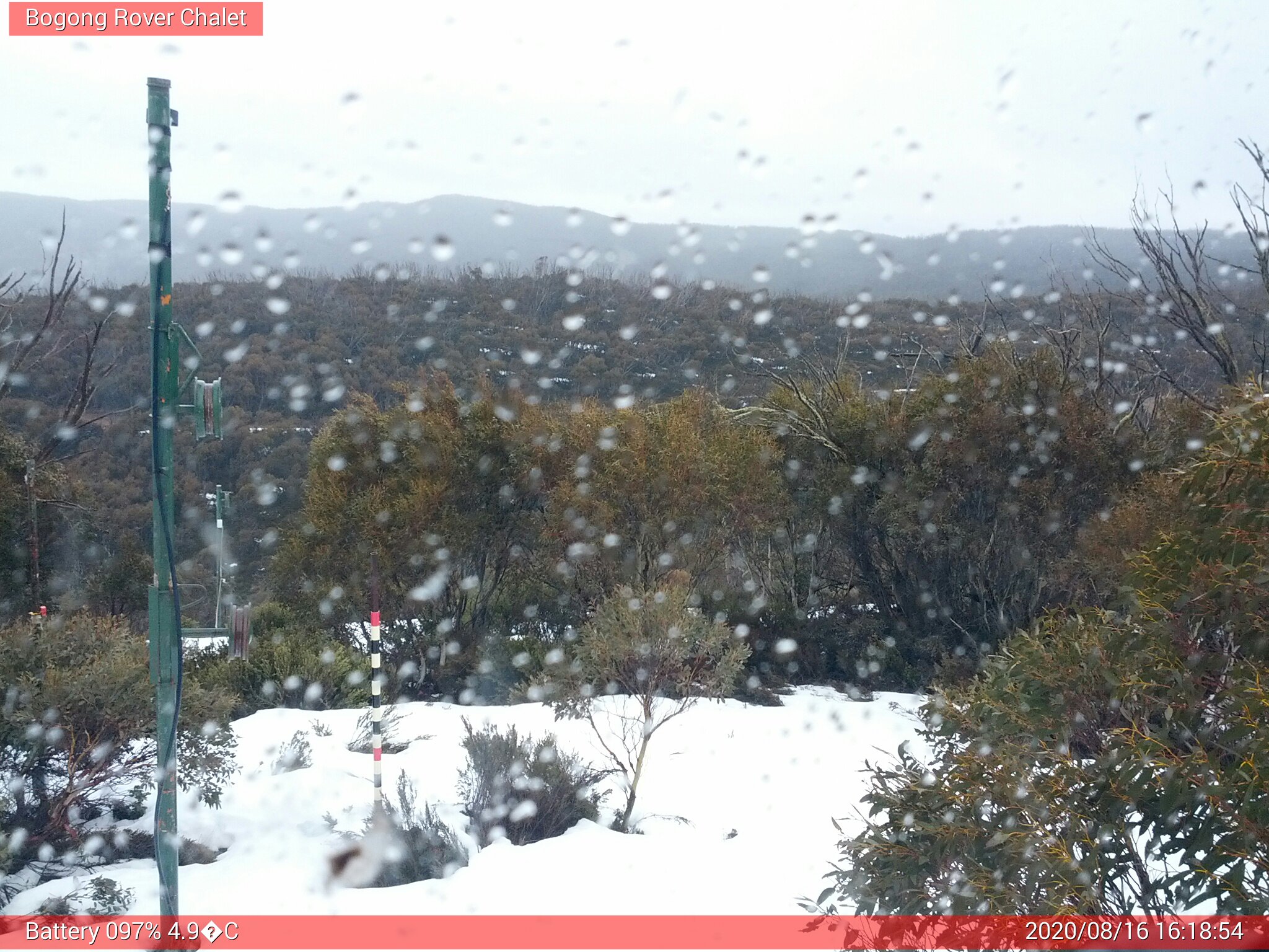 Bogong Web Cam 4:18pm Sunday 16th of August 2020