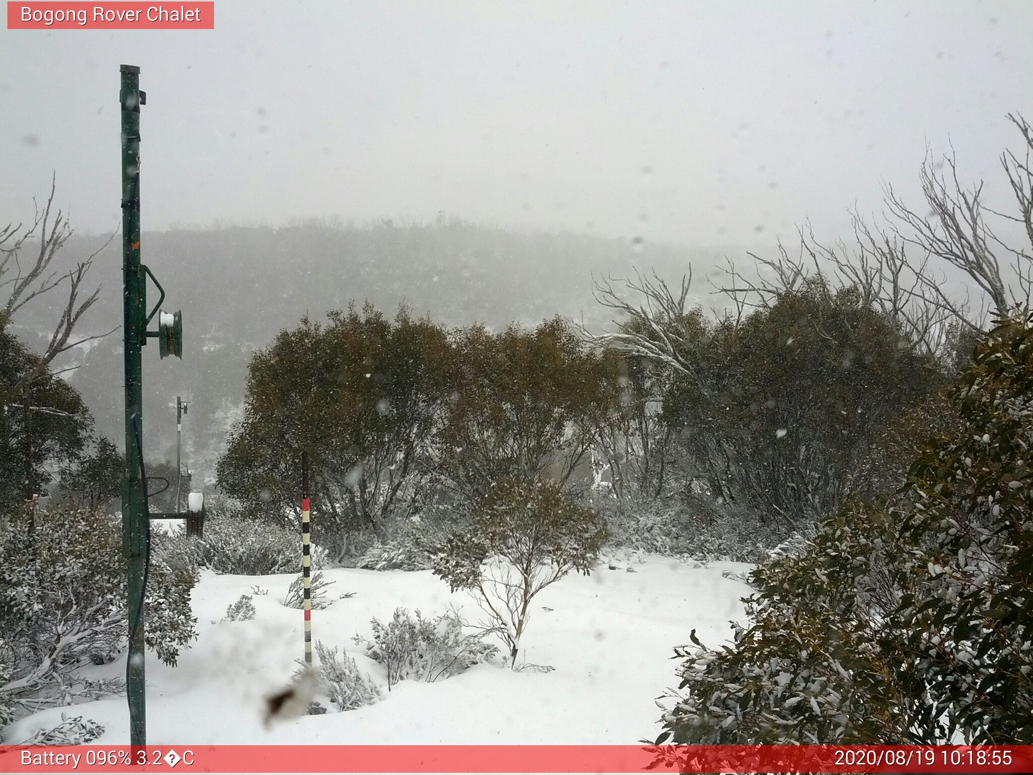 Bogong Web Cam 10:18am Wednesday 19th of August 2020