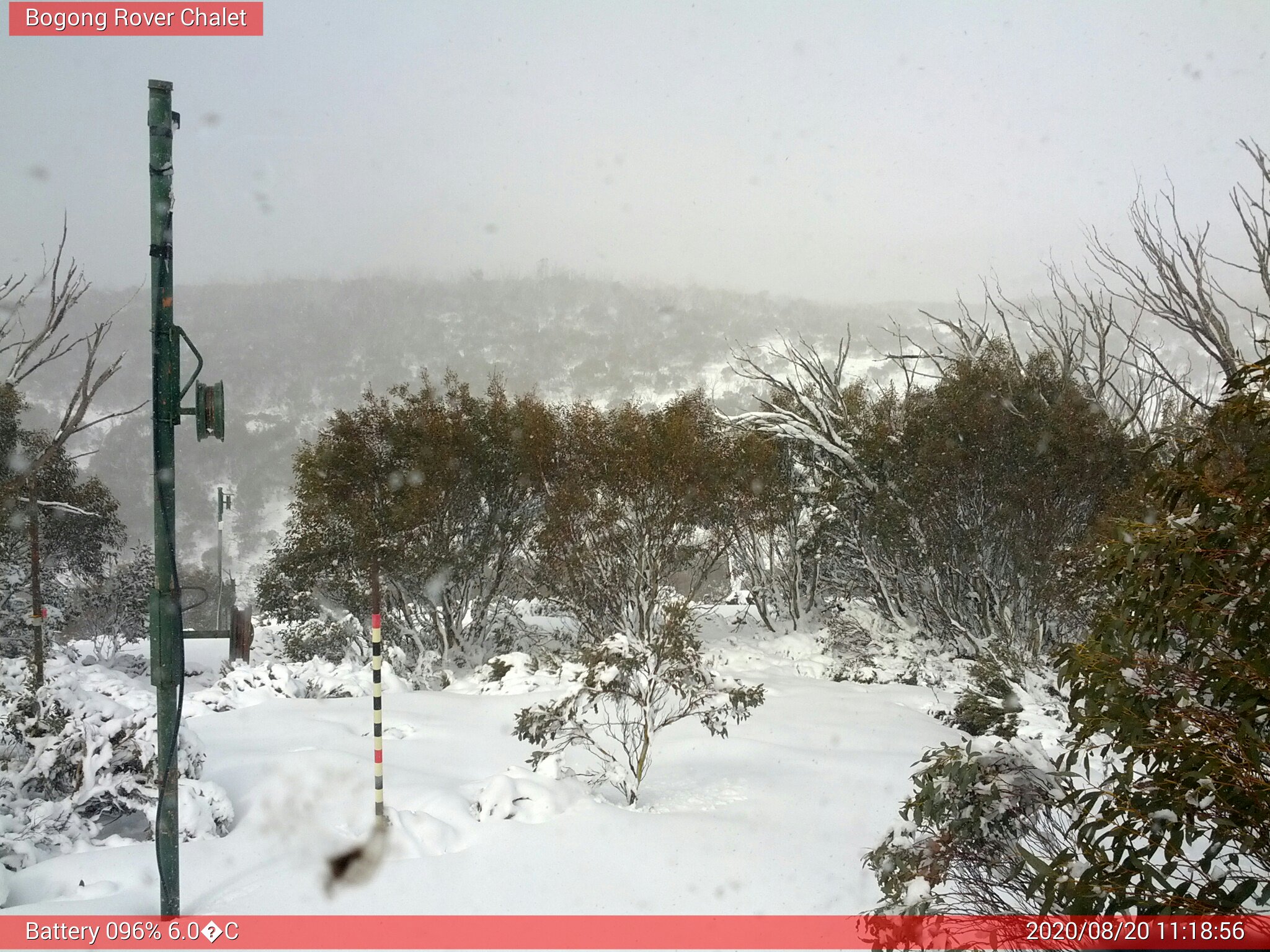 Bogong Web Cam 11:18am Thursday 20th of August 2020