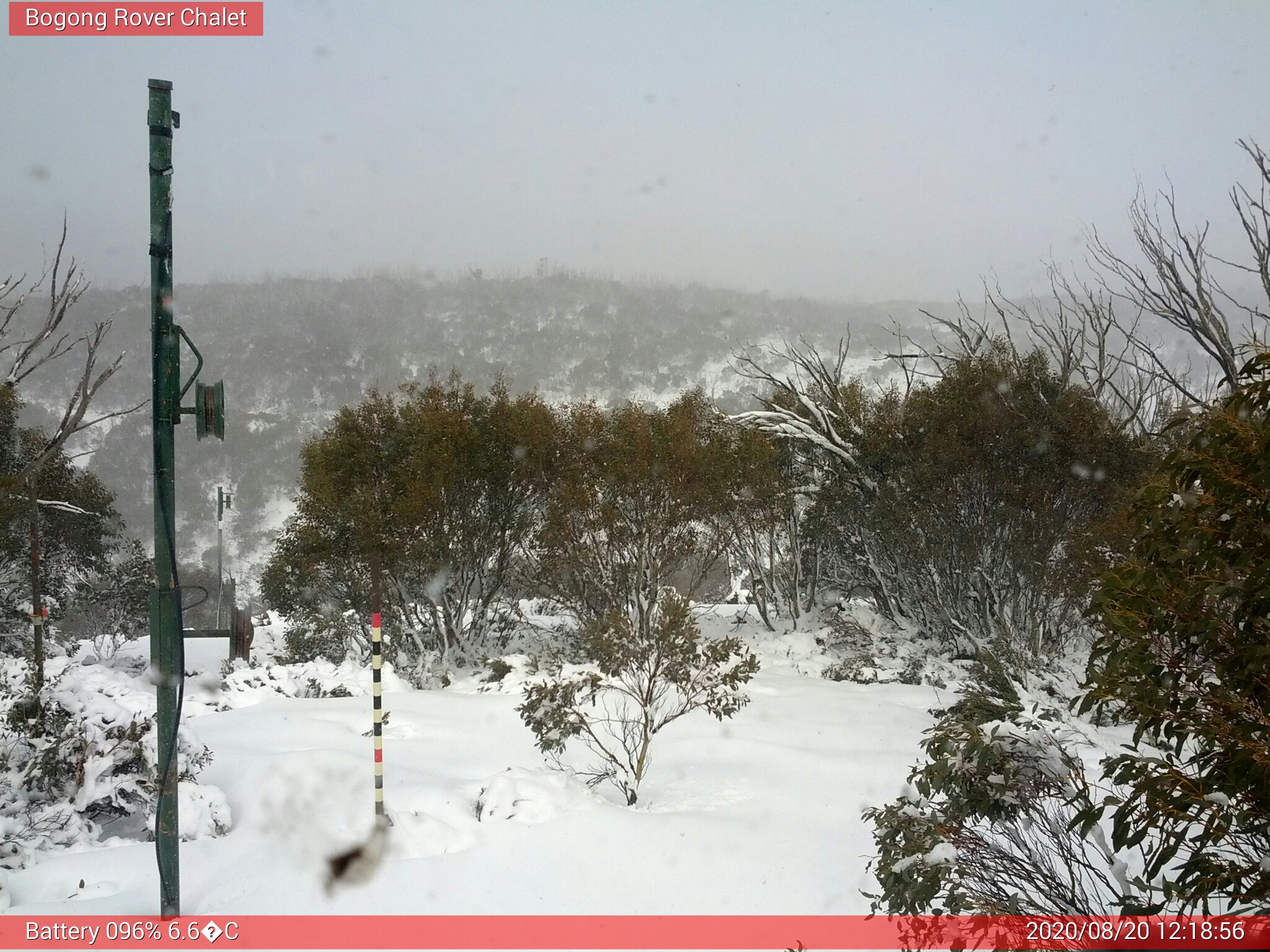 Bogong Web Cam 12:18pm Thursday 20th of August 2020