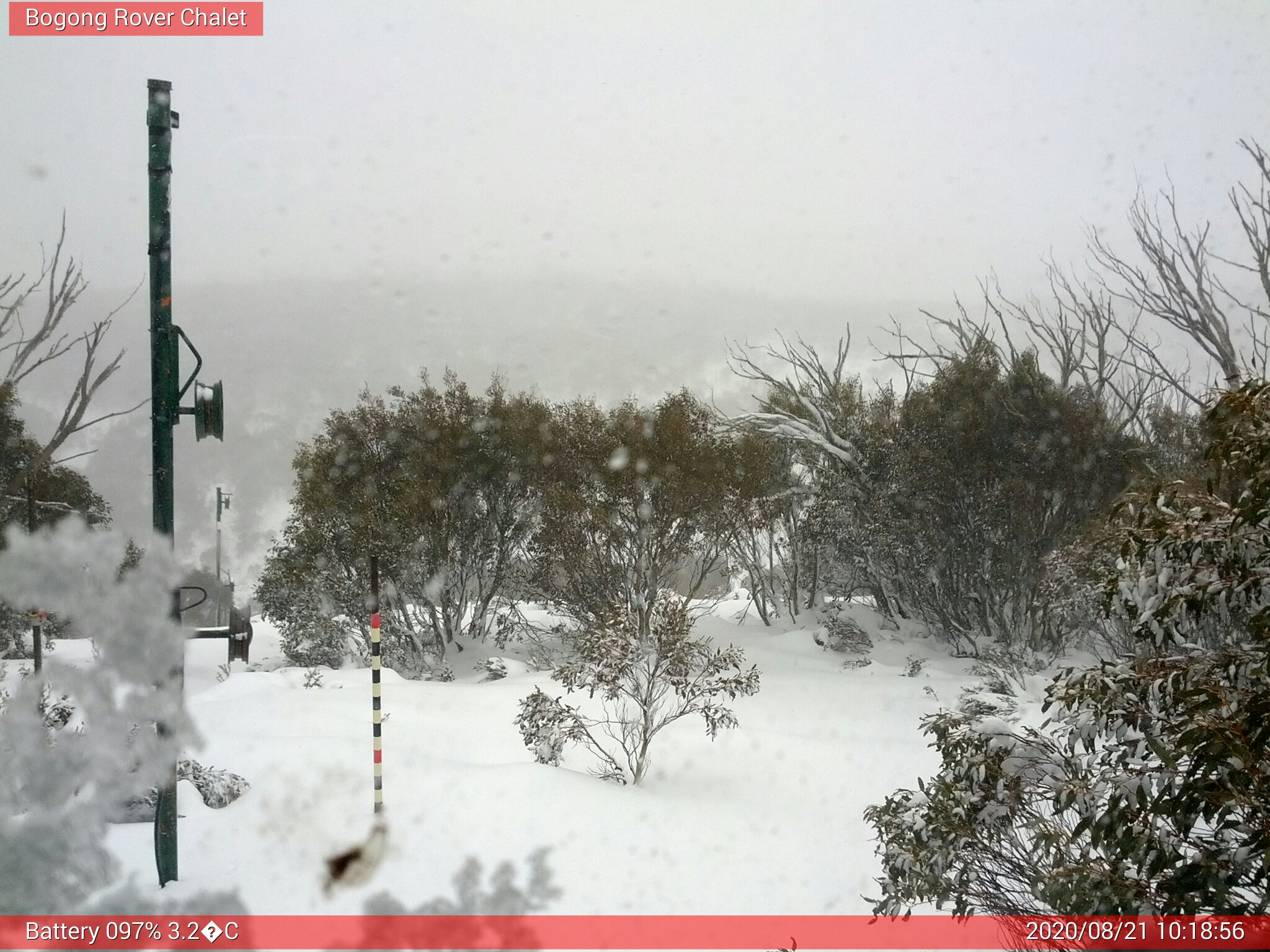 Bogong Web Cam 10:18am Friday 21st of August 2020