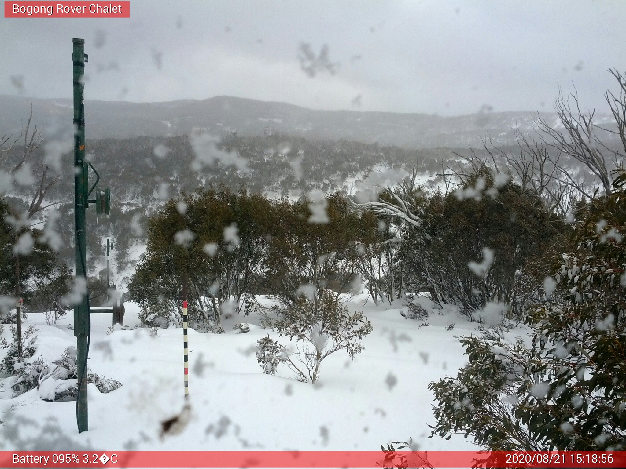 Bogong Web Cam 3:18pm Friday 21st of August 2020