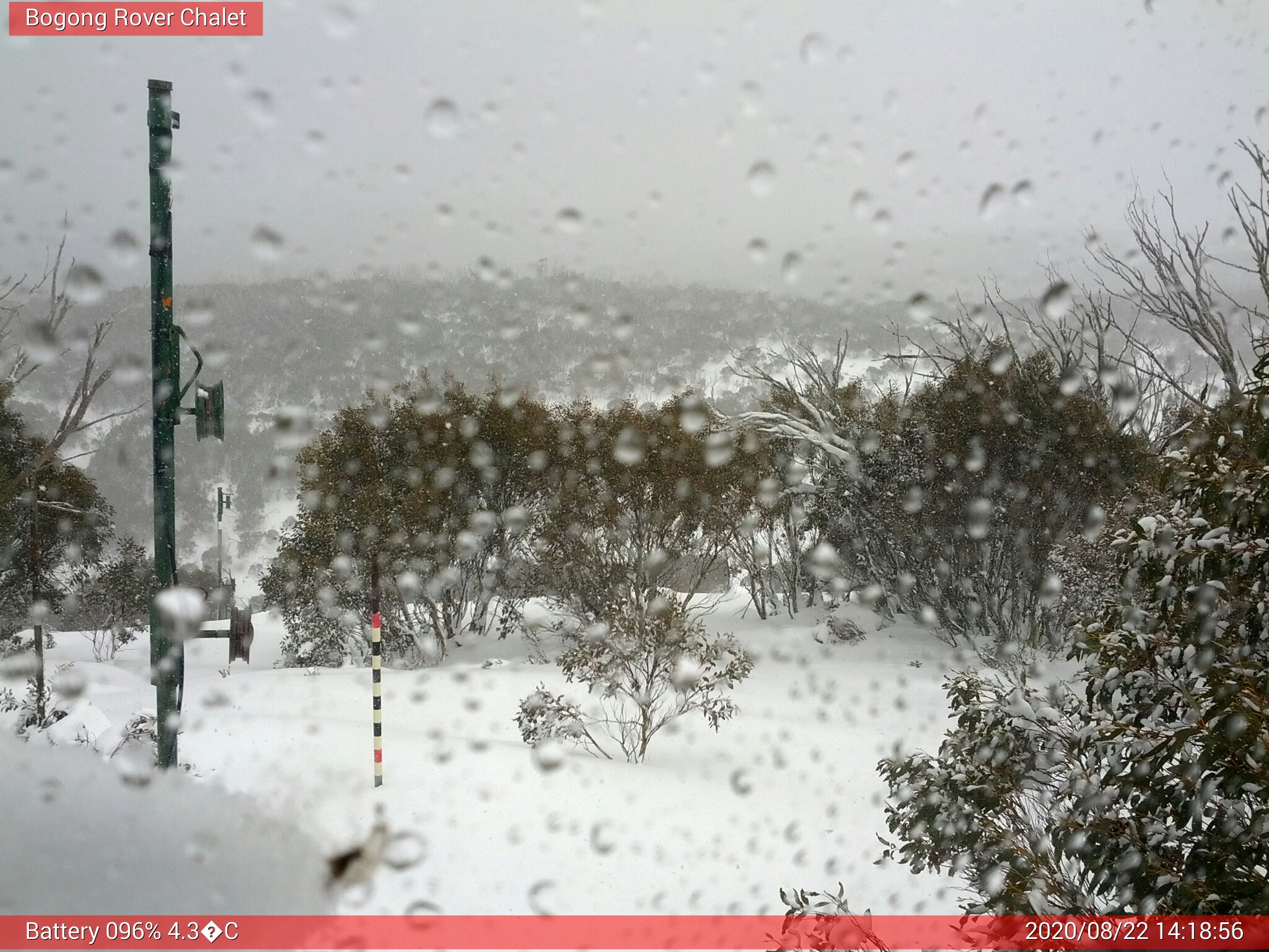 Bogong Web Cam 2:18pm Saturday 22nd of August 2020