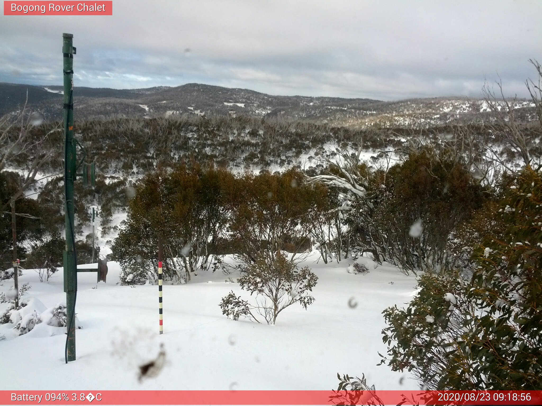 Bogong Web Cam 9:18am Sunday 23rd of August 2020