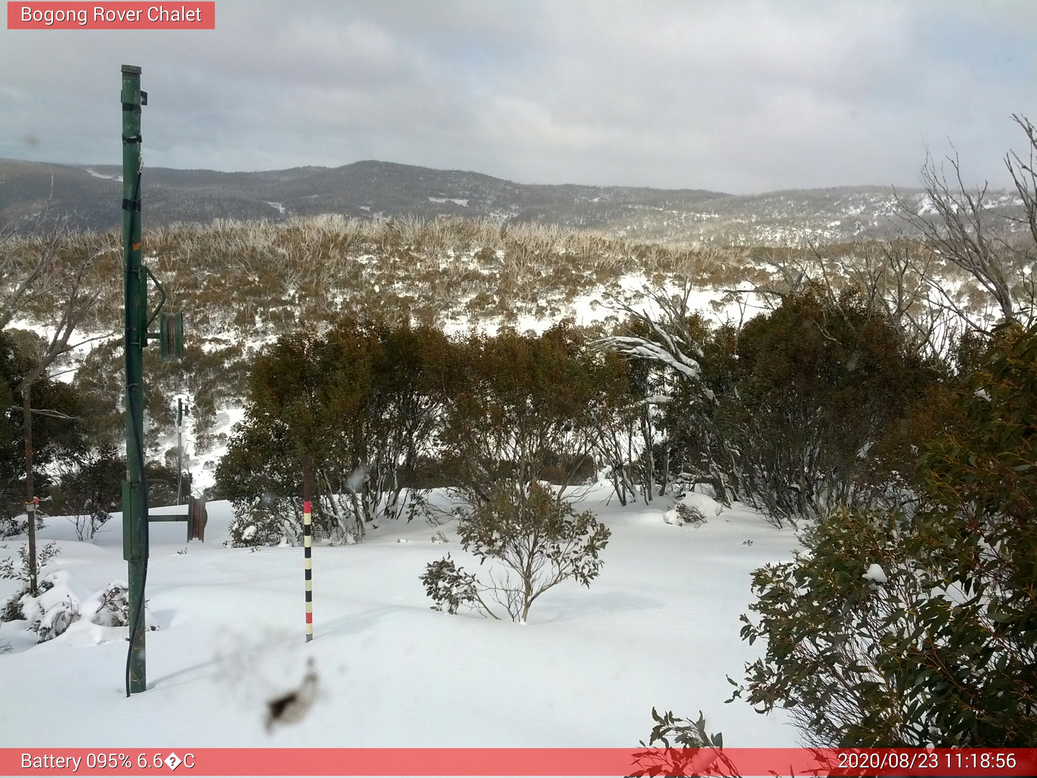 Bogong Web Cam 11:18am Sunday 23rd of August 2020